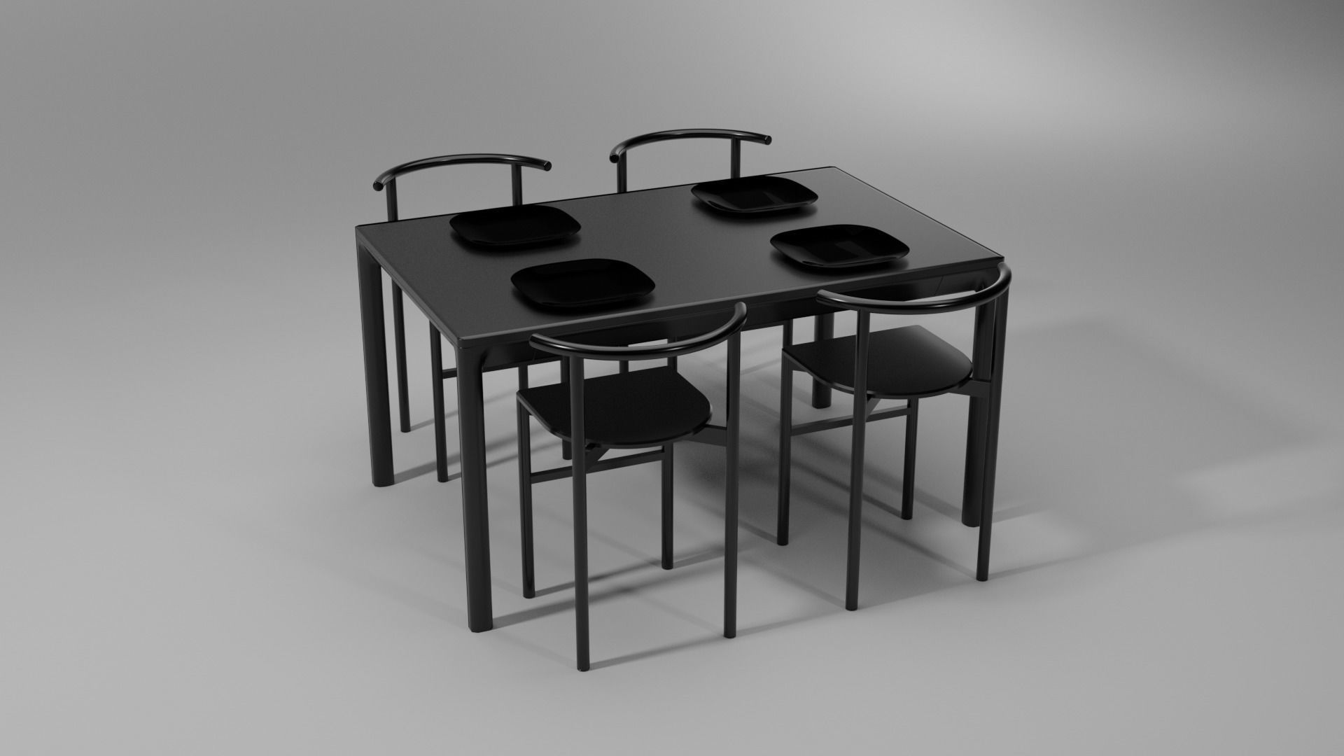 Black plate 3D model_4