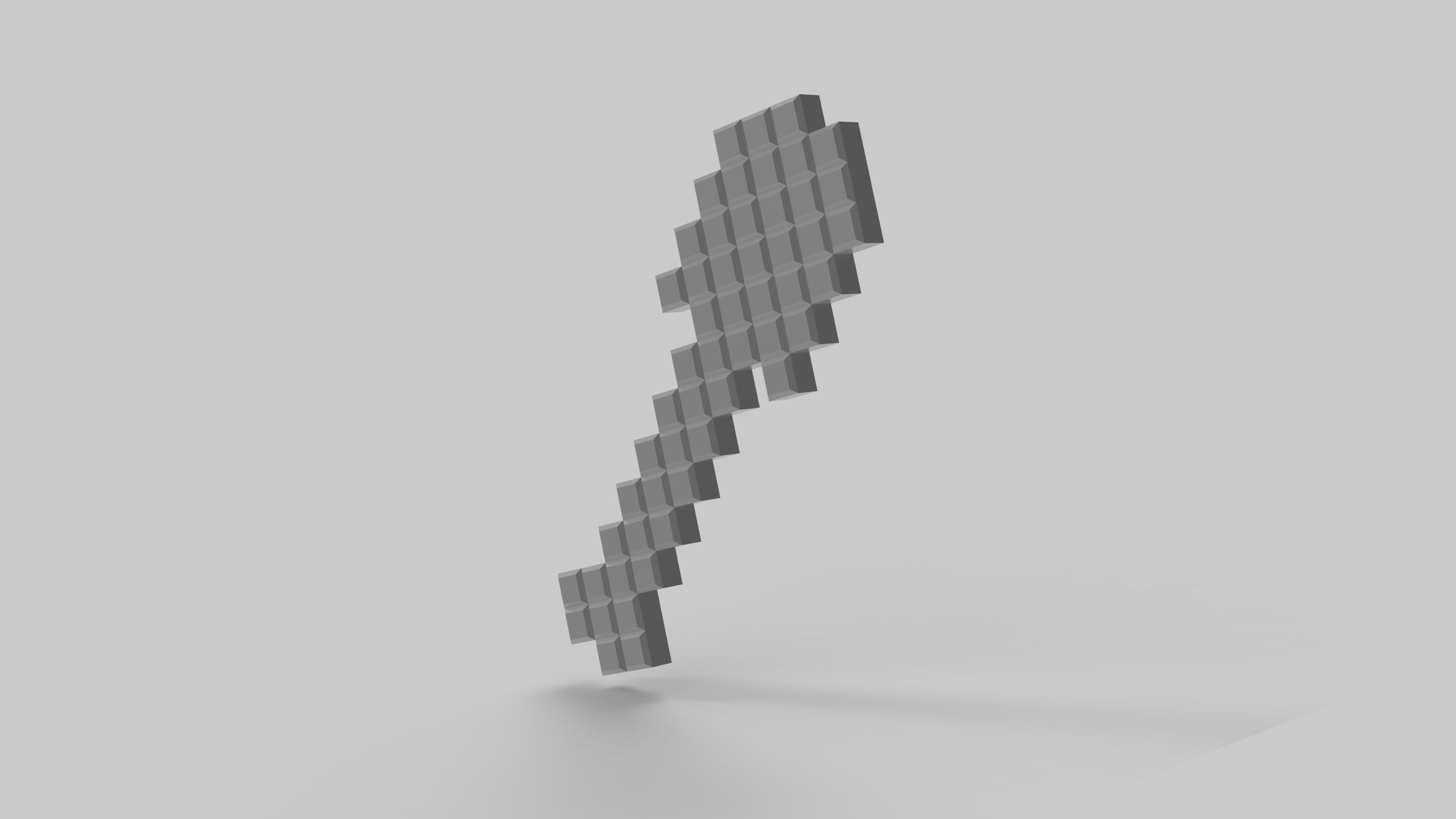 Minecraft Shovel for 3d print cosplay weapon 3D print model_4