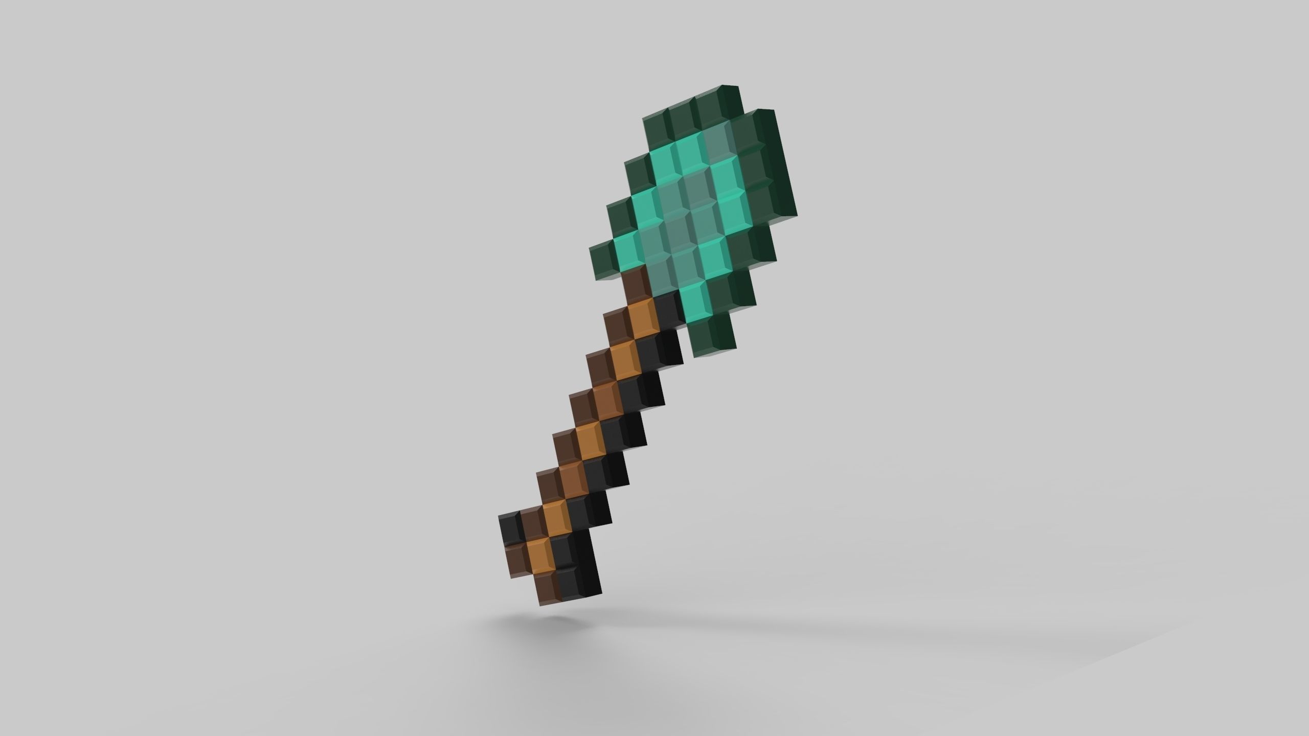 Minecraft Shovel for 3d print cosplay weapon 3D print model_2