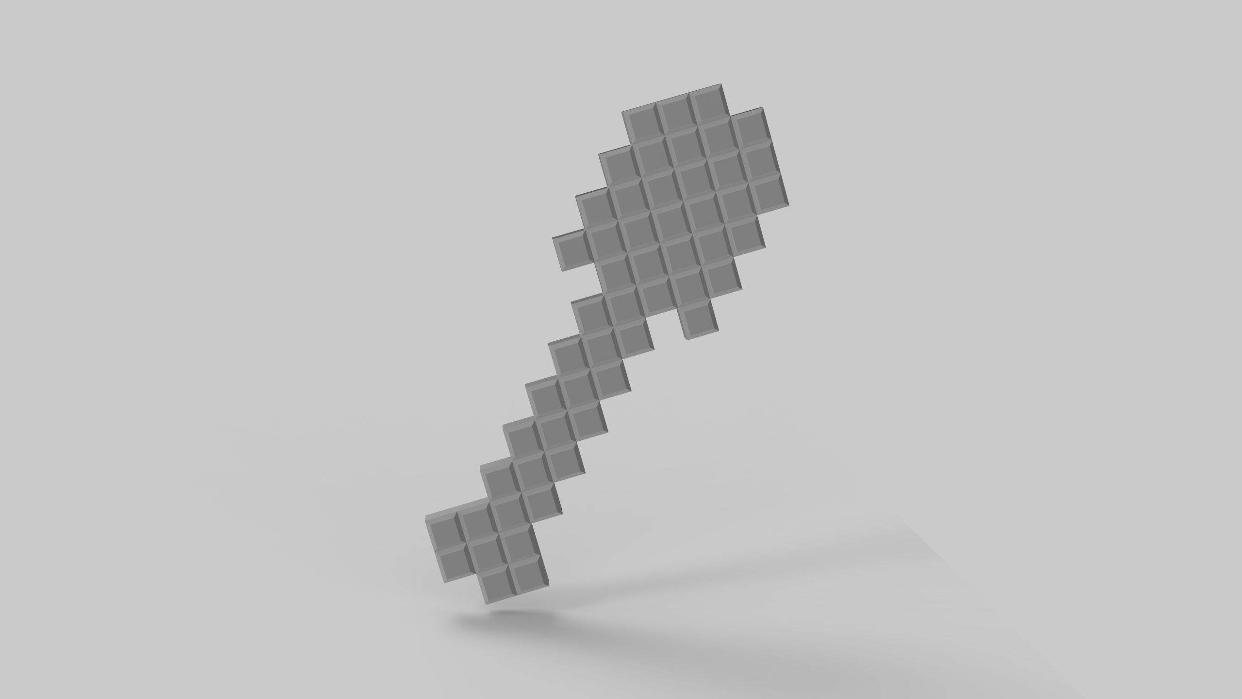 Minecraft Shovel for 3d print cosplay weapon 3D print model_3