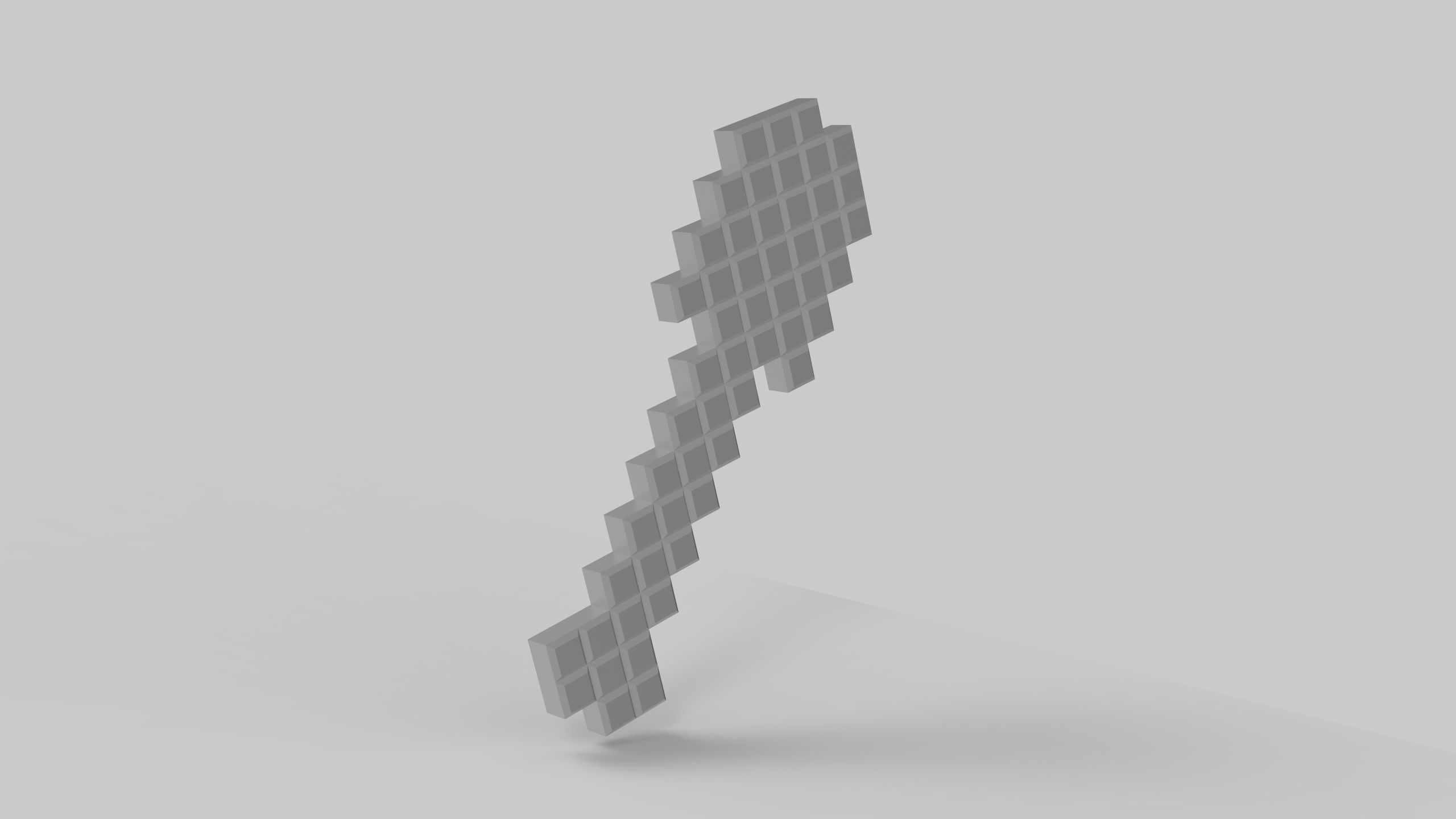 Minecraft Shovel for 3d print cosplay weapon 3D print model_5