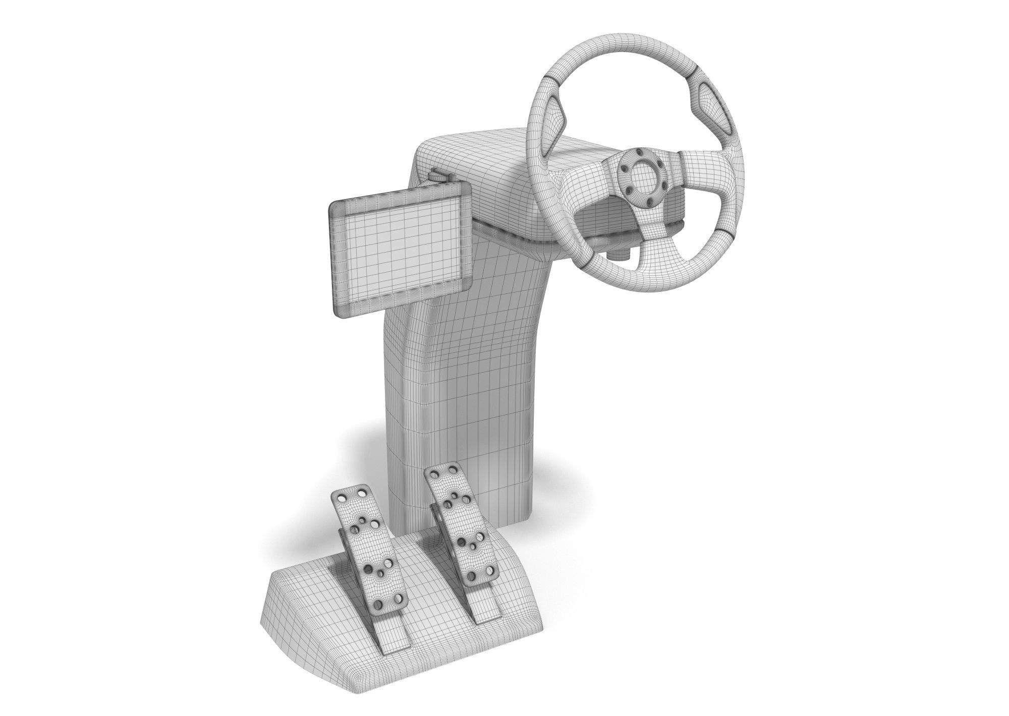 Vehicle Control Panel 3D model_3