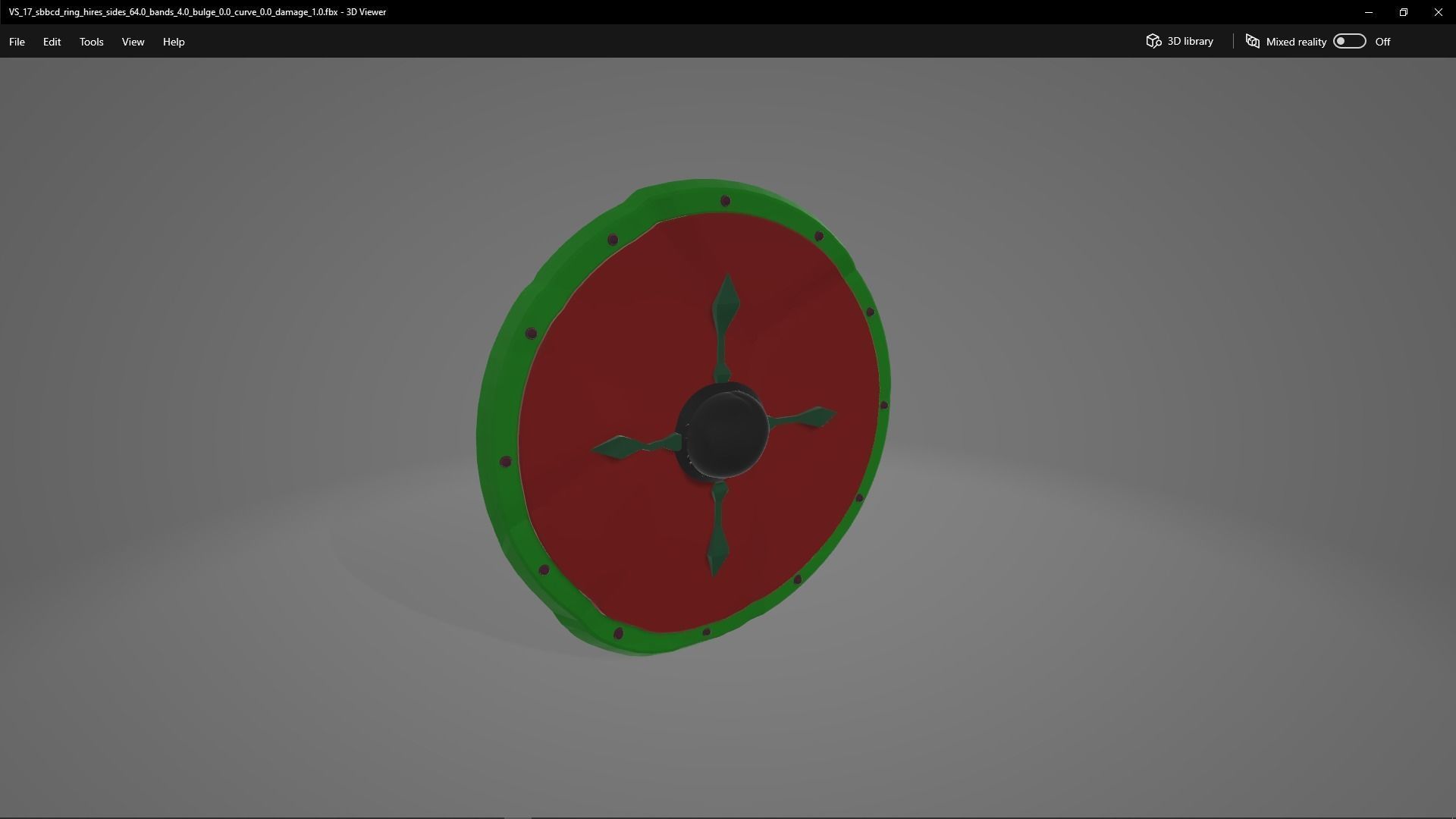 Viking Shields - Volume Four - Outer Bolted Ring - Damaged Low-poly 3D model_9