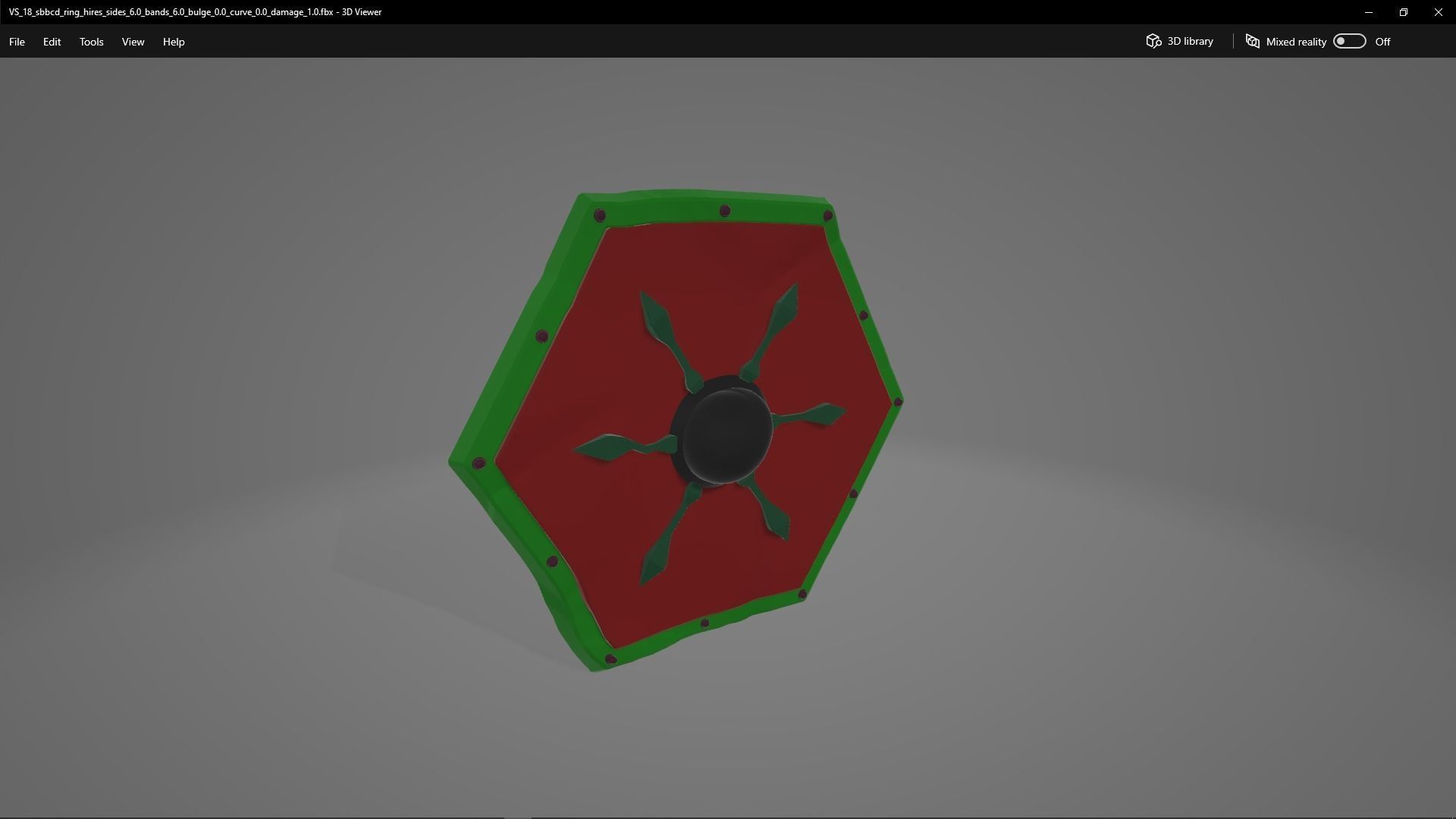 Viking Shields - Volume Four - Outer Bolted Ring - Damaged Low-poly 3D model_10