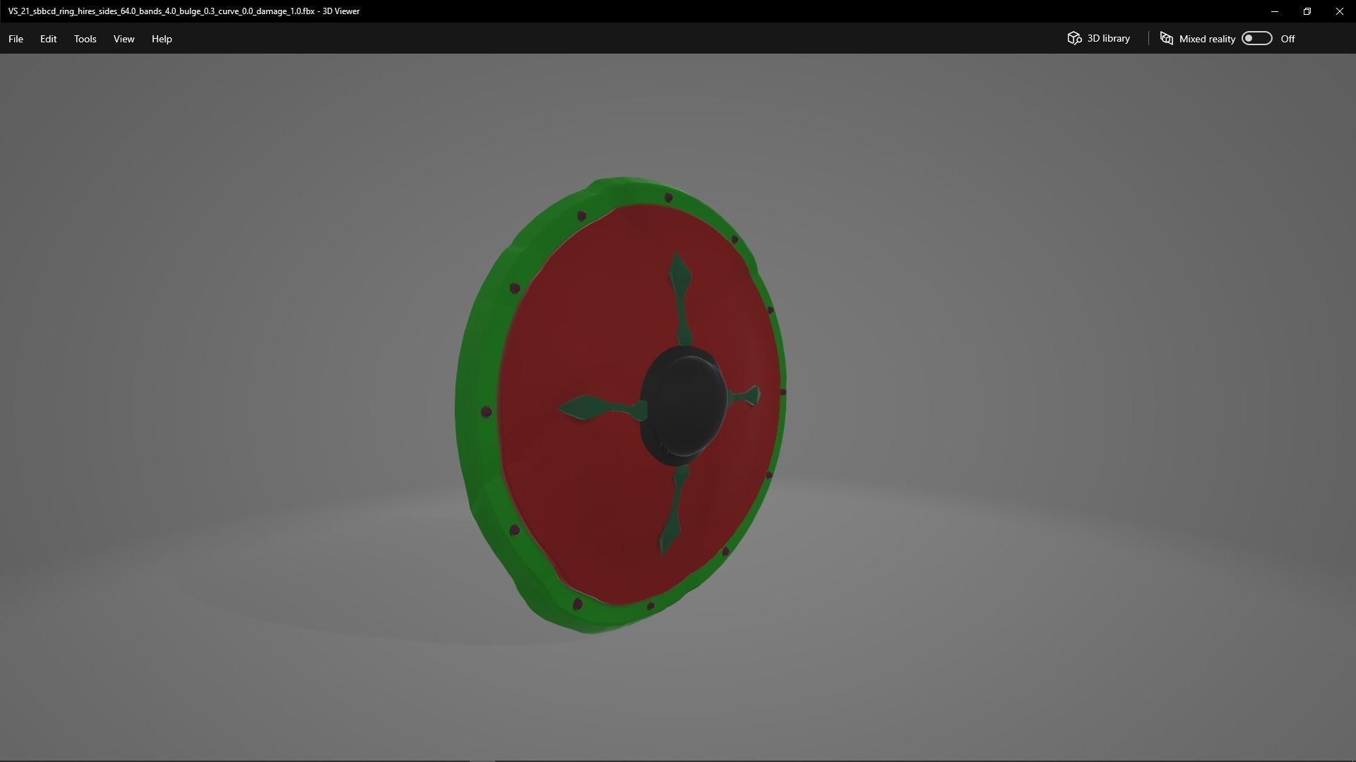 Viking Shields - Volume Four - Outer Bolted Ring - Damaged Low-poly 3D model_13