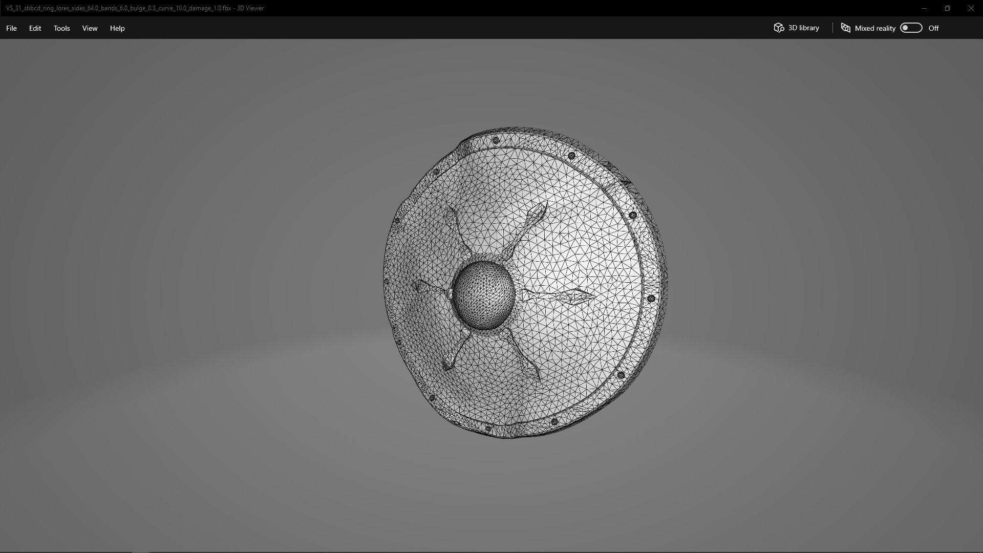 Viking Shields - Volume Four - Outer Bolted Ring - Damaged Low-poly 3D model_17