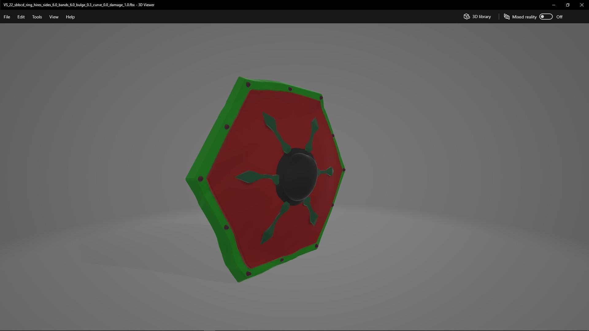 Viking Shields - Volume Four - Outer Bolted Ring - Damaged Low-poly 3D model_14