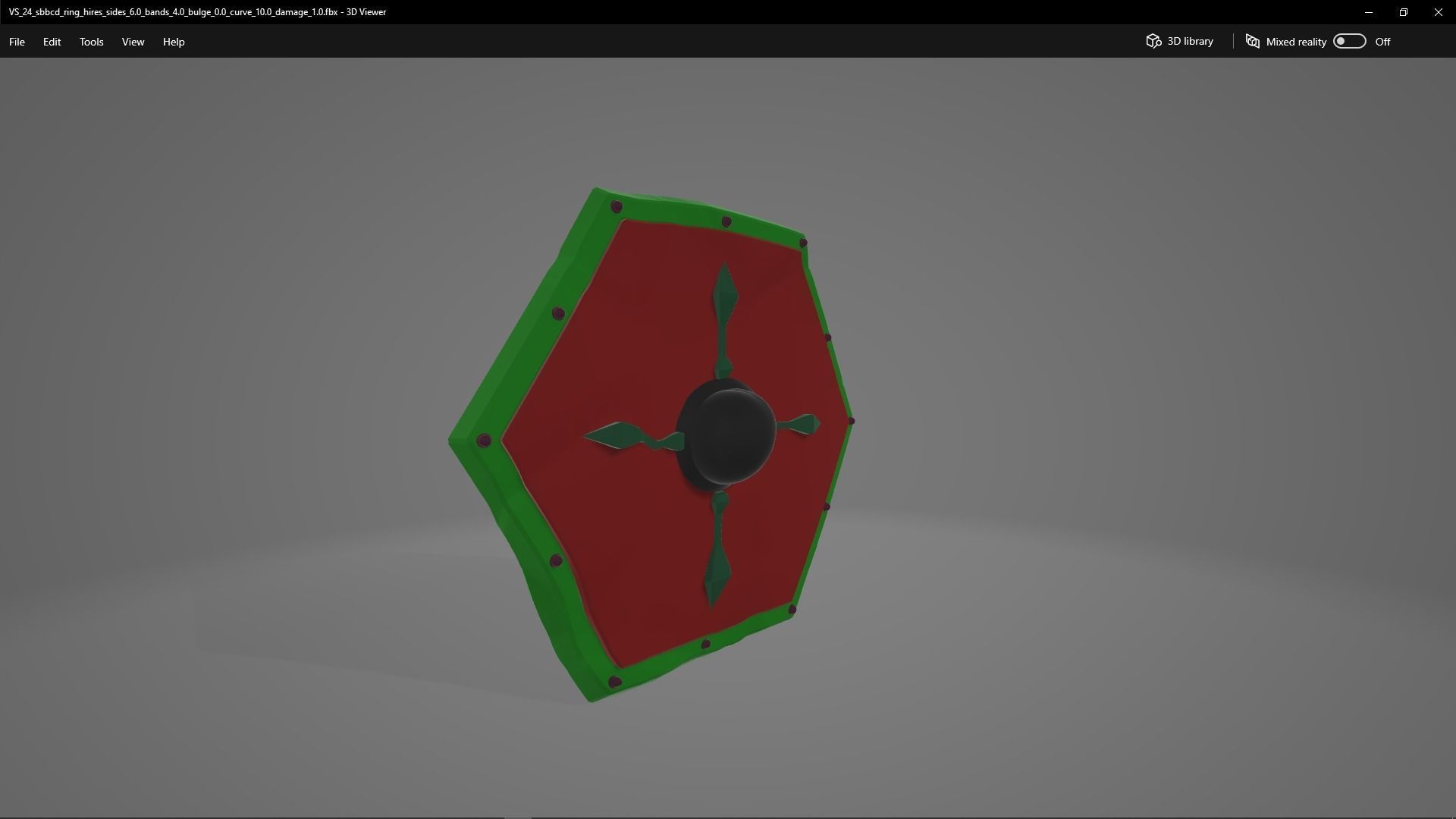 Viking Shields - Volume Four - Outer Bolted Ring - Damaged Low-poly 3D model_16
