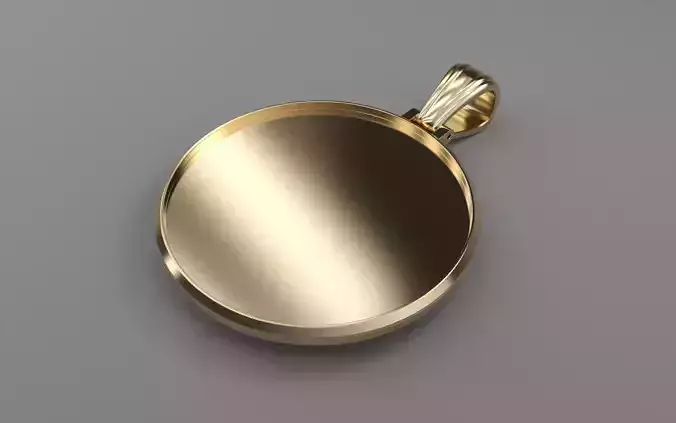 Plain Picture Pendant - Plain Rim - LARGE 3D print model