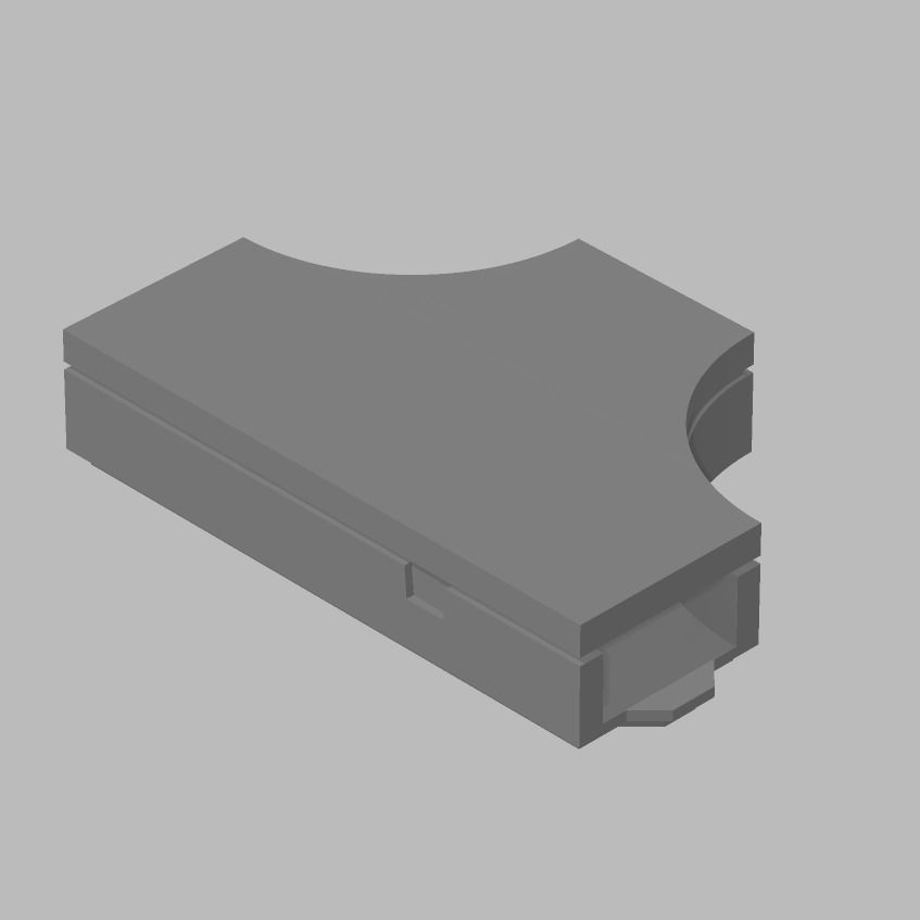 LINESIDE CABLE TROUGHS 7MM SCALE O GAUGE MODEL RAILWAY - CLOSED 3D print model_2