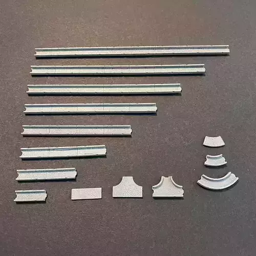 LINESIDE CABLE TROUGHS 7MM SCALE O GAUGE MODEL RAILWAY - OPEN 3D print model