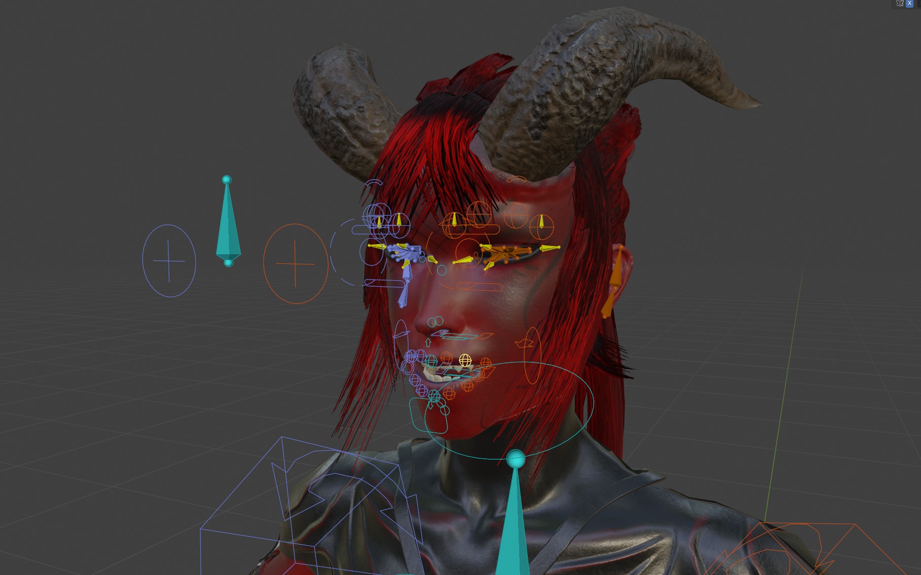 Gameready Succubus girl Low-poly 3D model_24