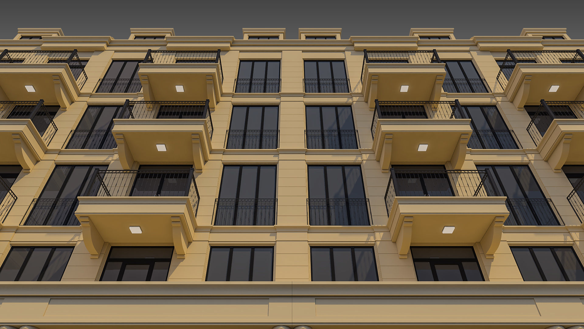 Apartment Building 011 3D model_4