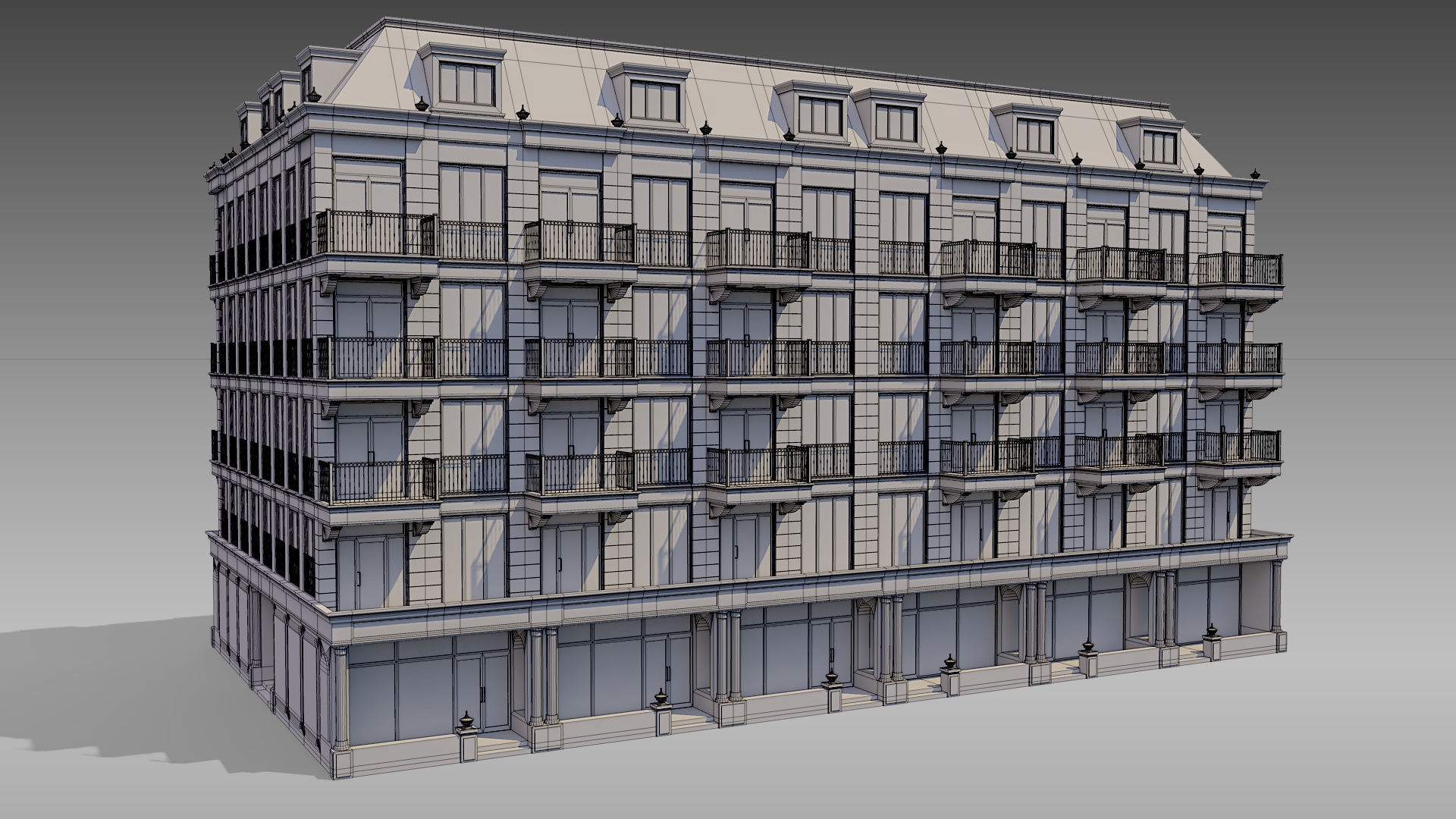 Apartment Building 011 3D model_11