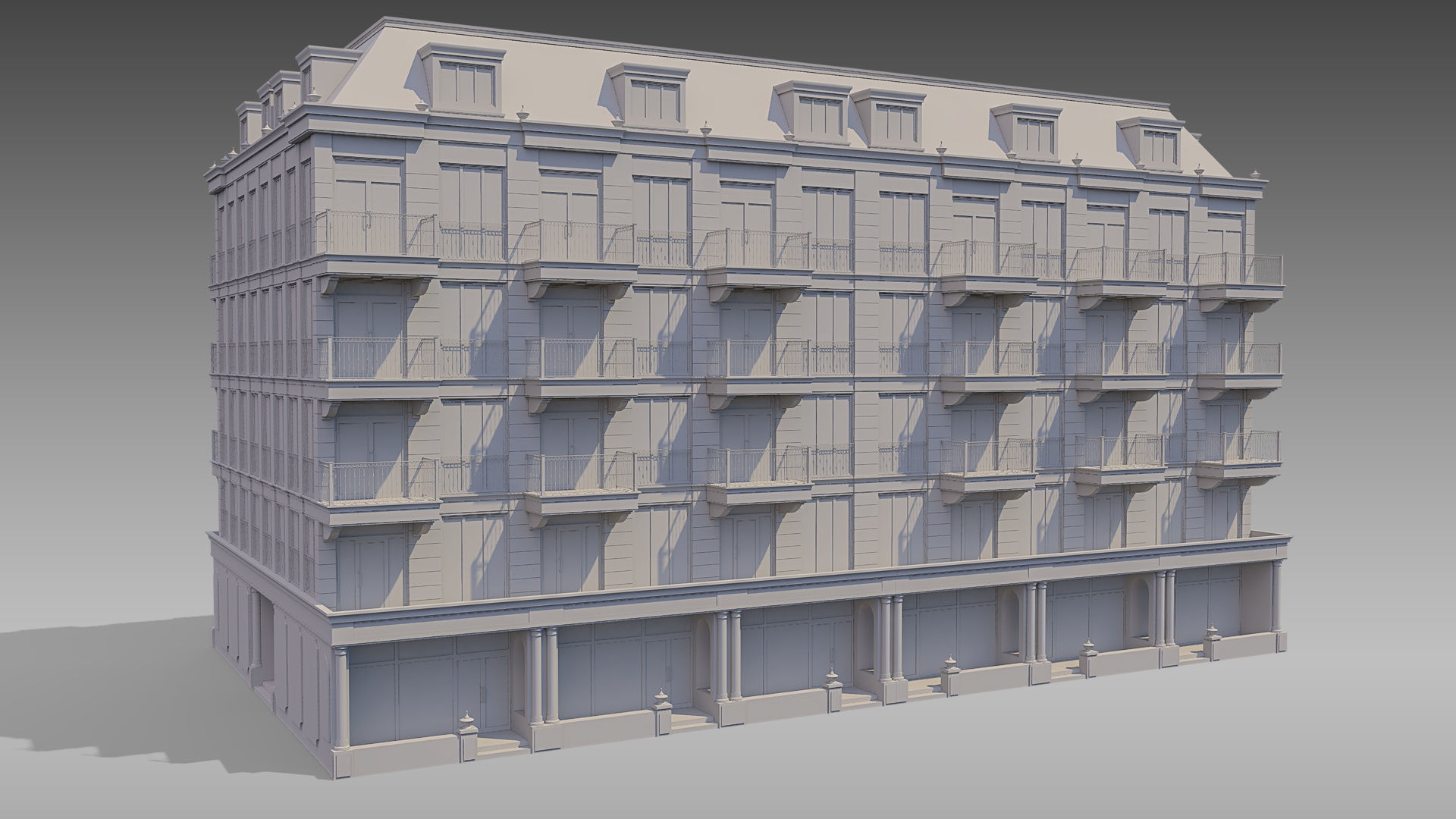 Apartment Building 011 3D model_10