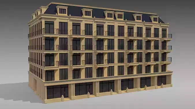 Apartment Building 011 3D model