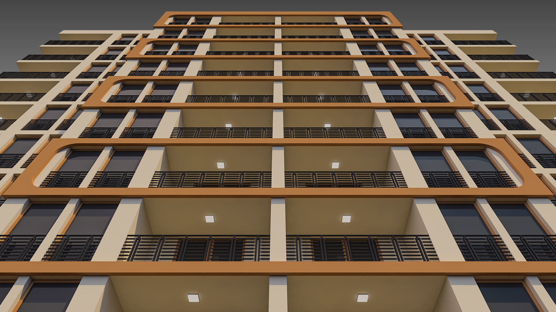 Apartment Building 013 3D model_4