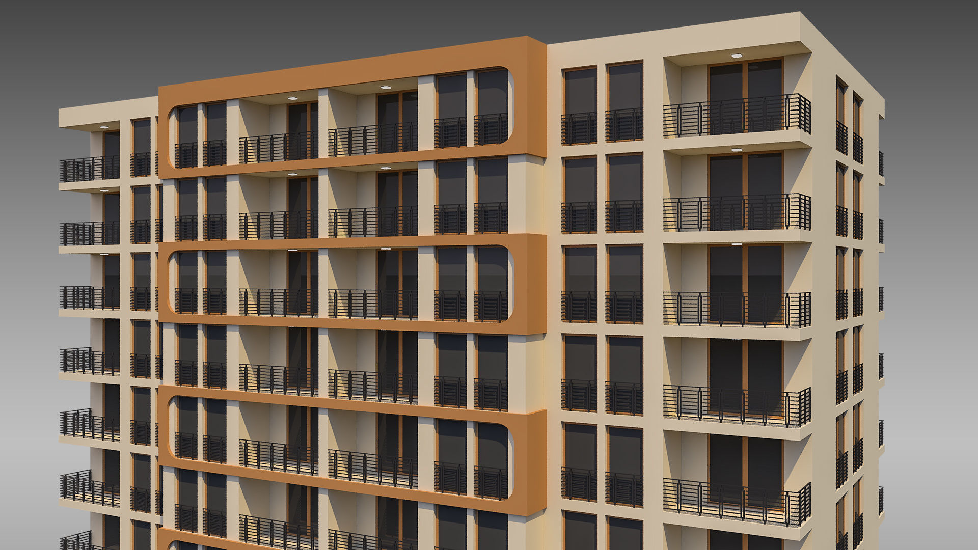 Apartment Building 013 3D model_9
