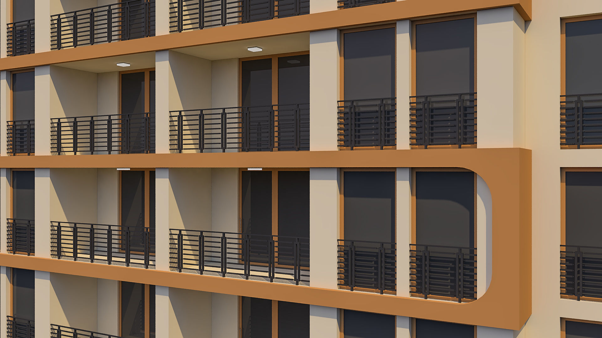 Apartment Building 013 3D model_8