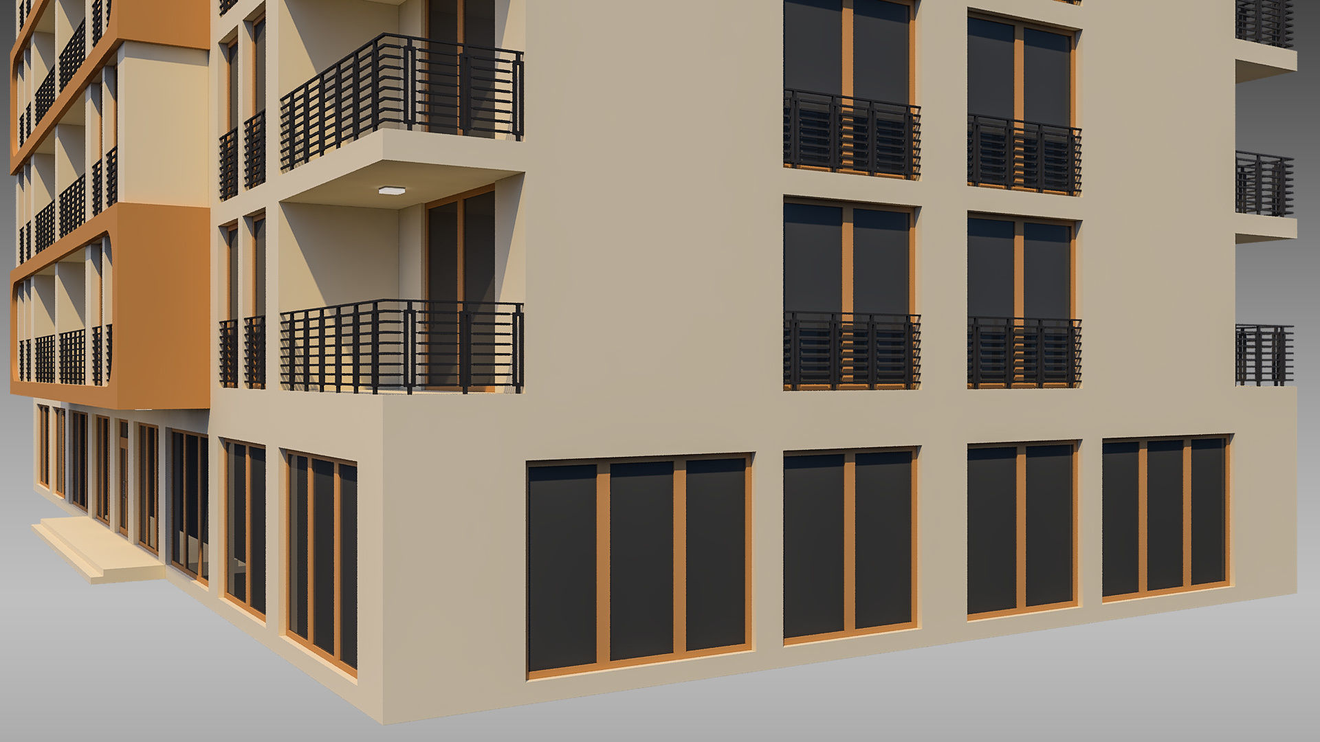 Apartment Building 013 3D model_5