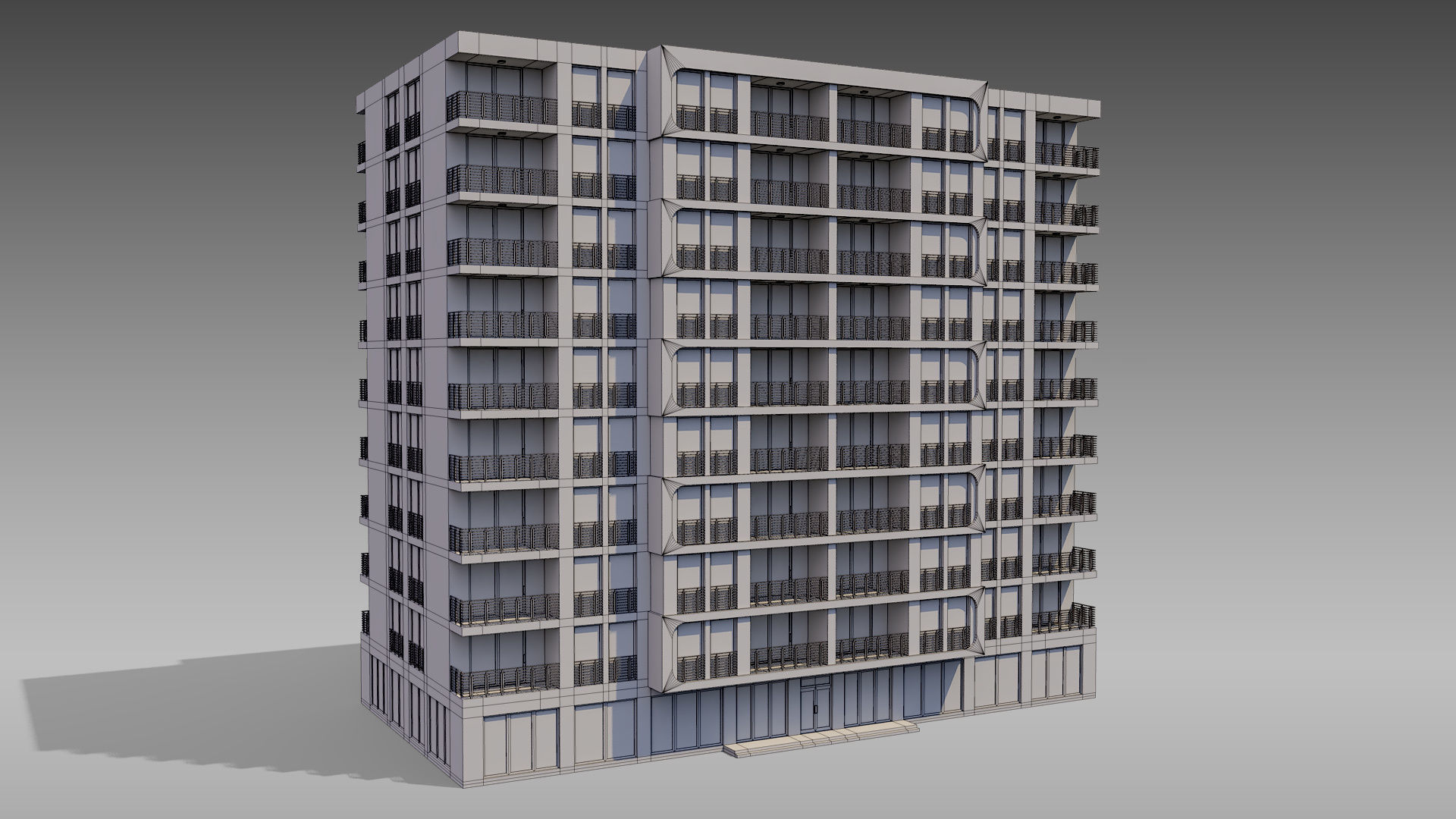 Apartment Building 013 3D model_15