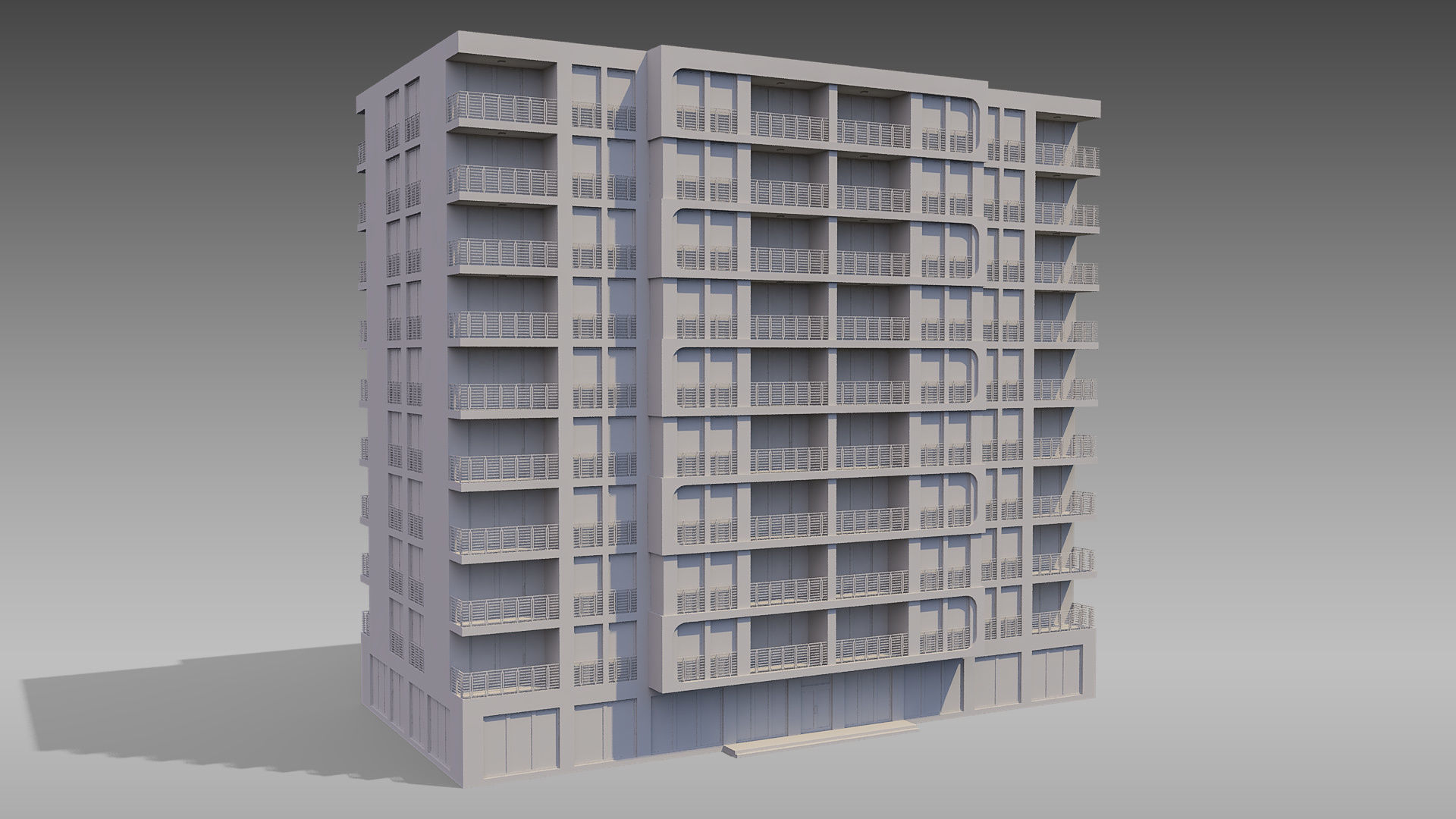 Apartment Building 013 3D model_14