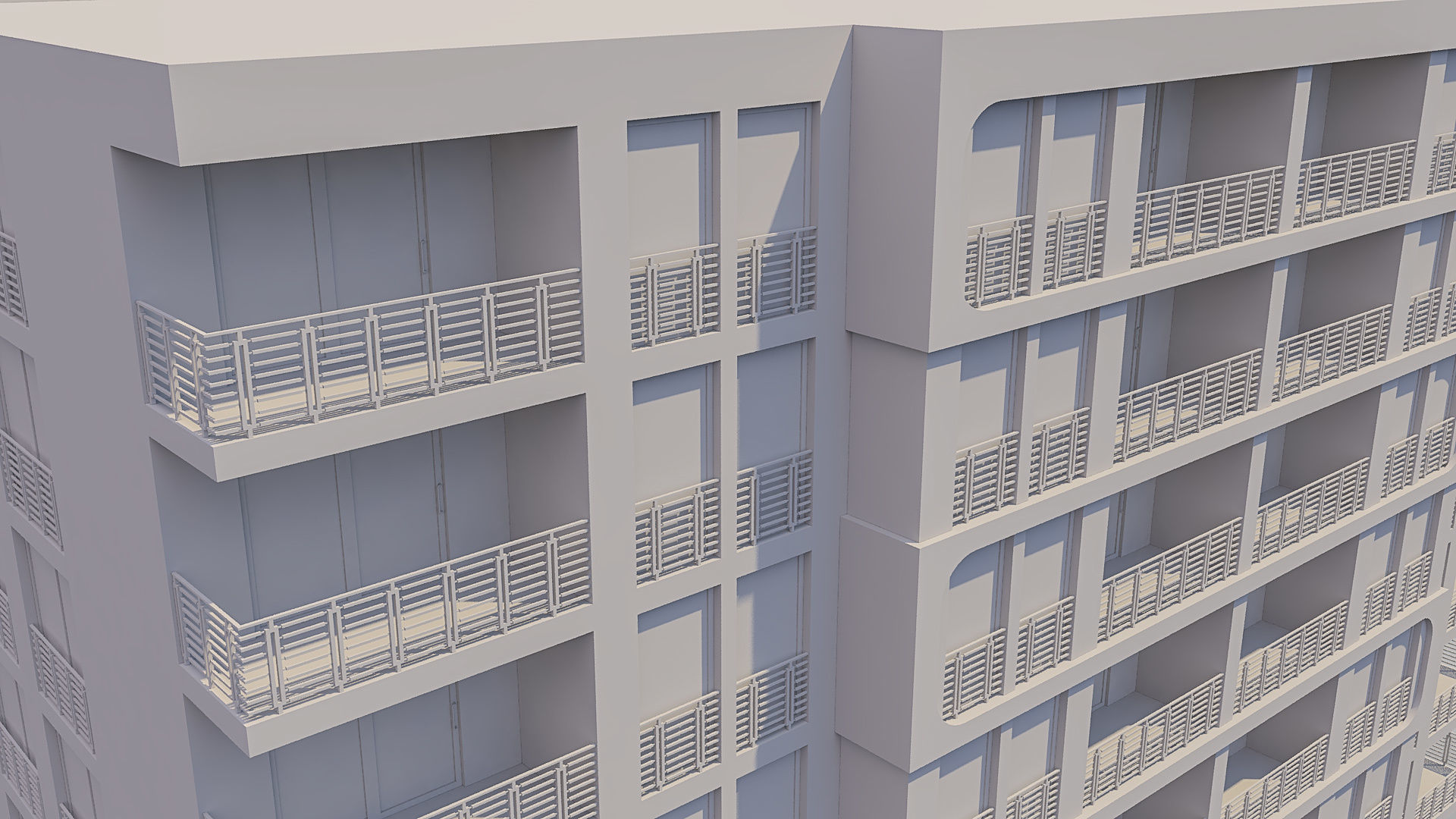 Apartment Building 013 3D model_10