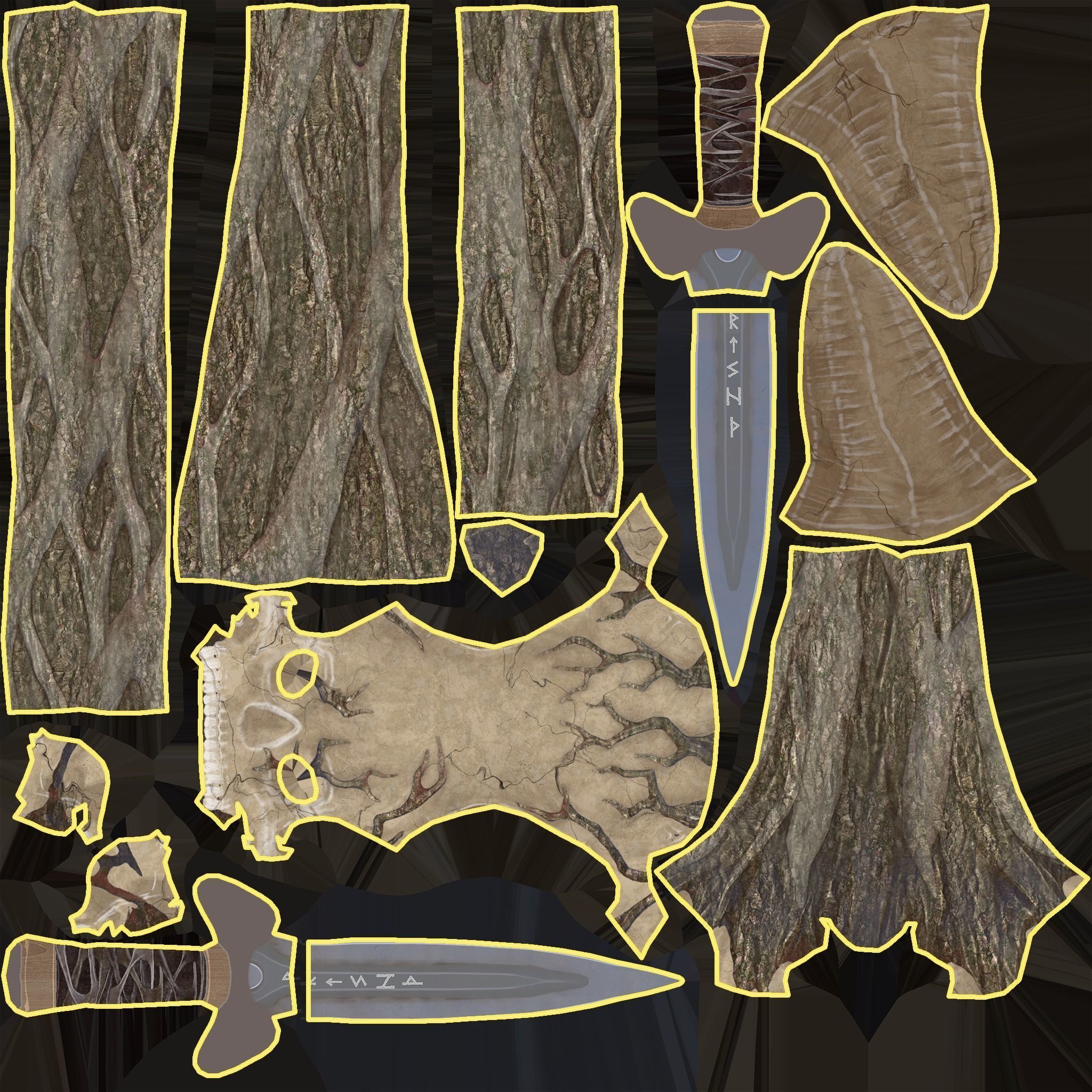 Shaman or dark druid Low-poly 3D model_12