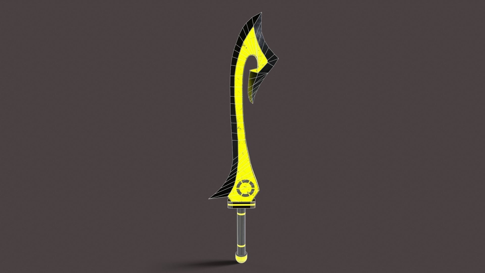 Fantasy Sword Low-poly 3D model_6