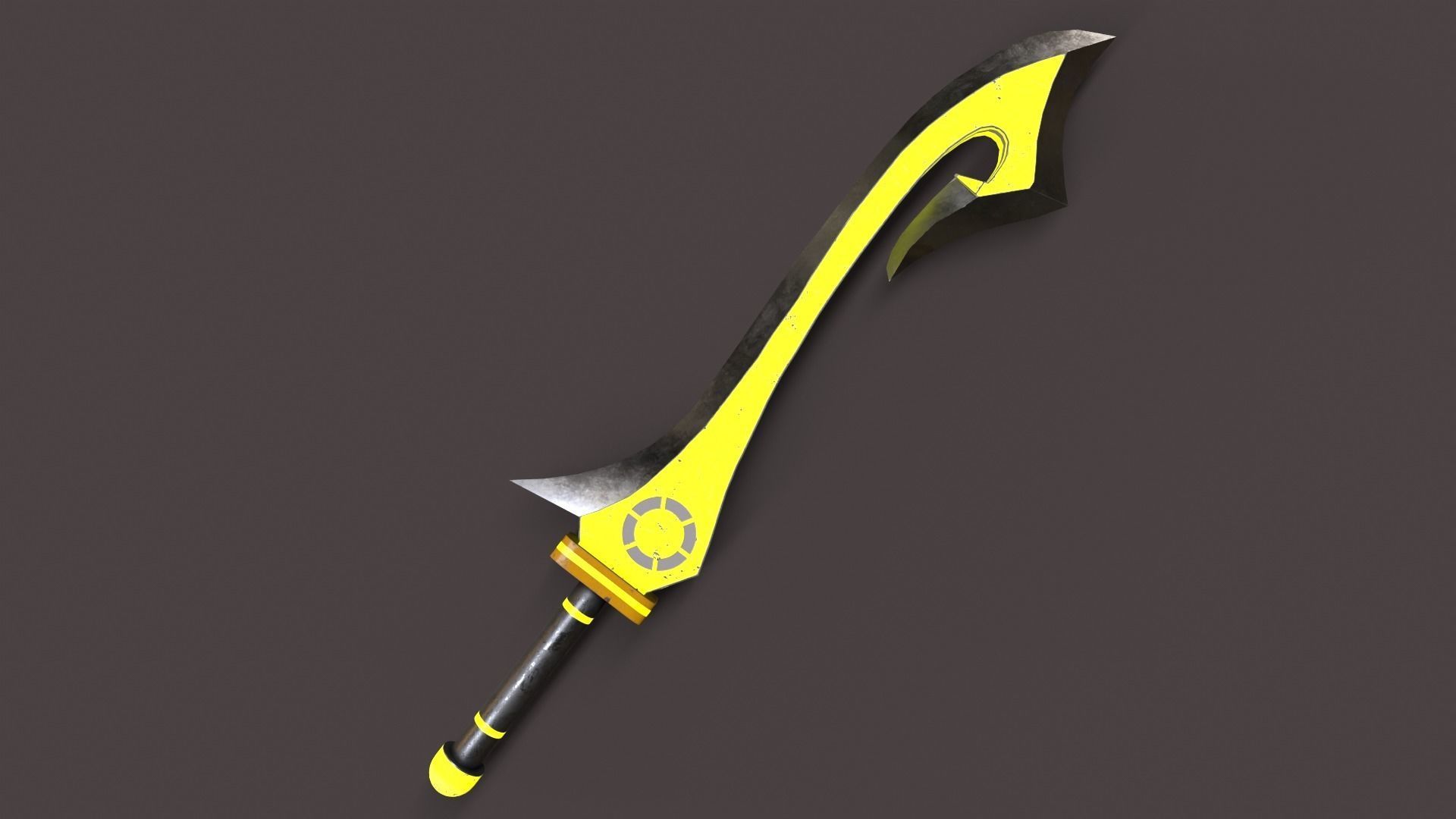 Fantasy Sword Low-poly 3D model_10