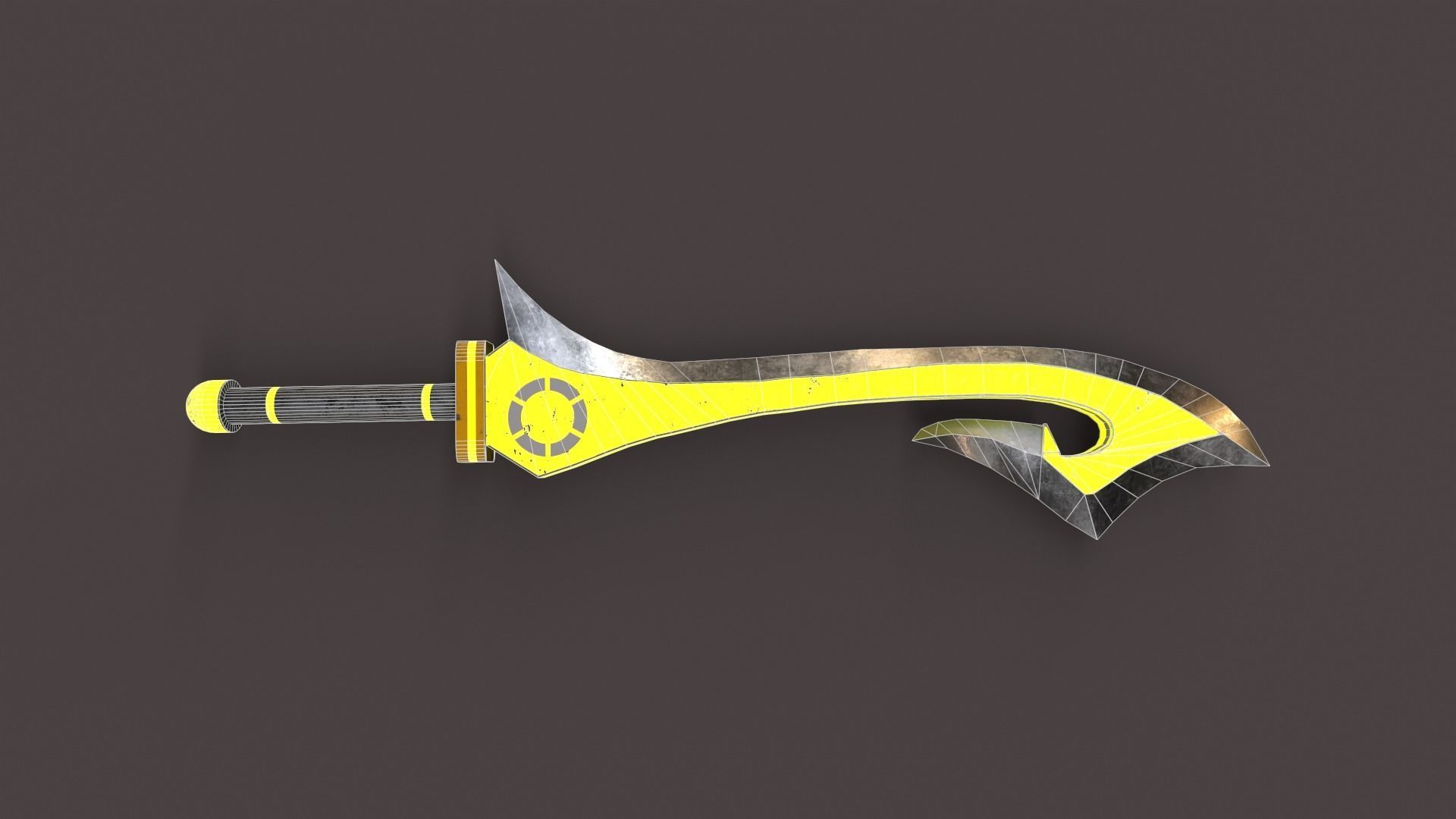 Fantasy Sword Low-poly 3D model_21