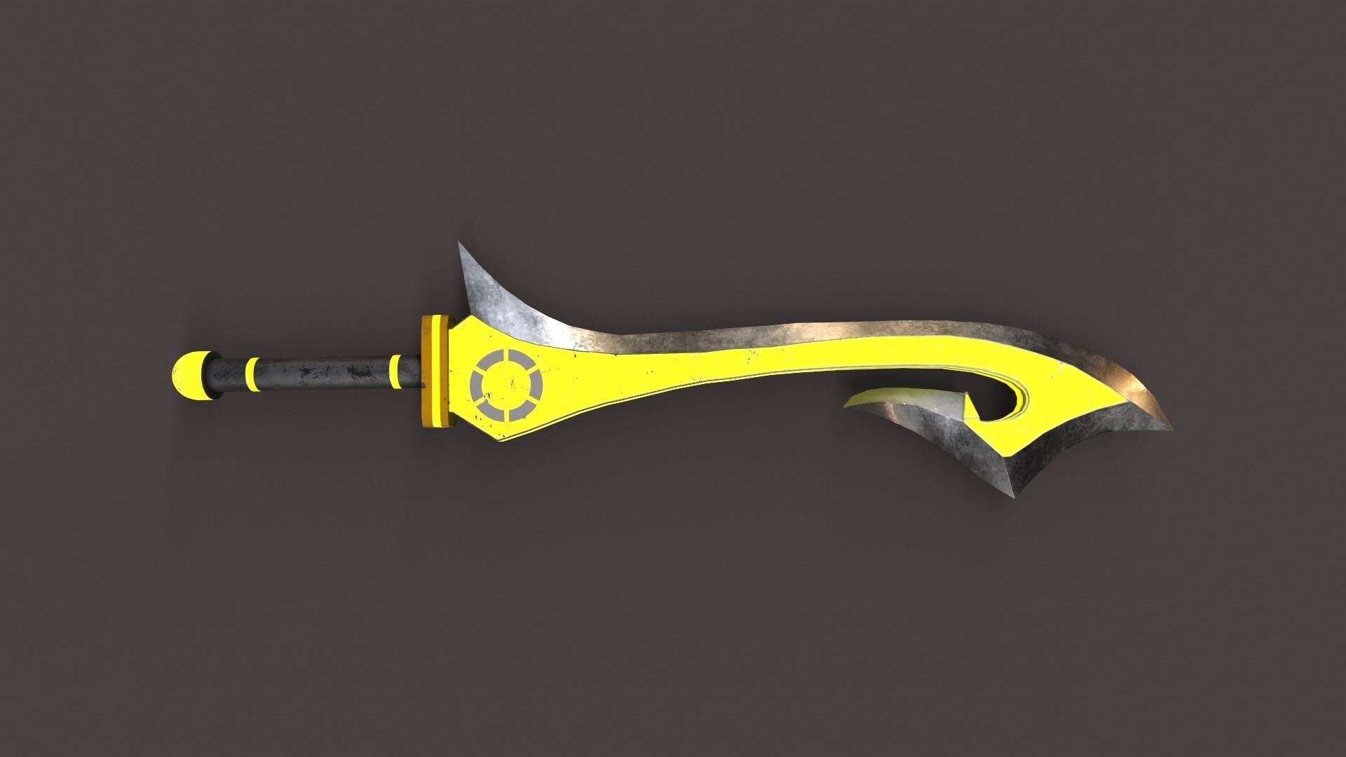 Fantasy Sword Low-poly 3D model_2