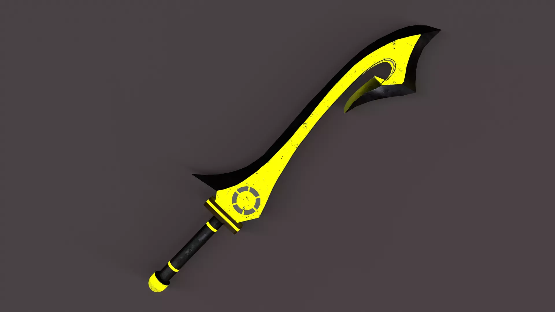 Fantasy Sword Low-poly 3D model_0
