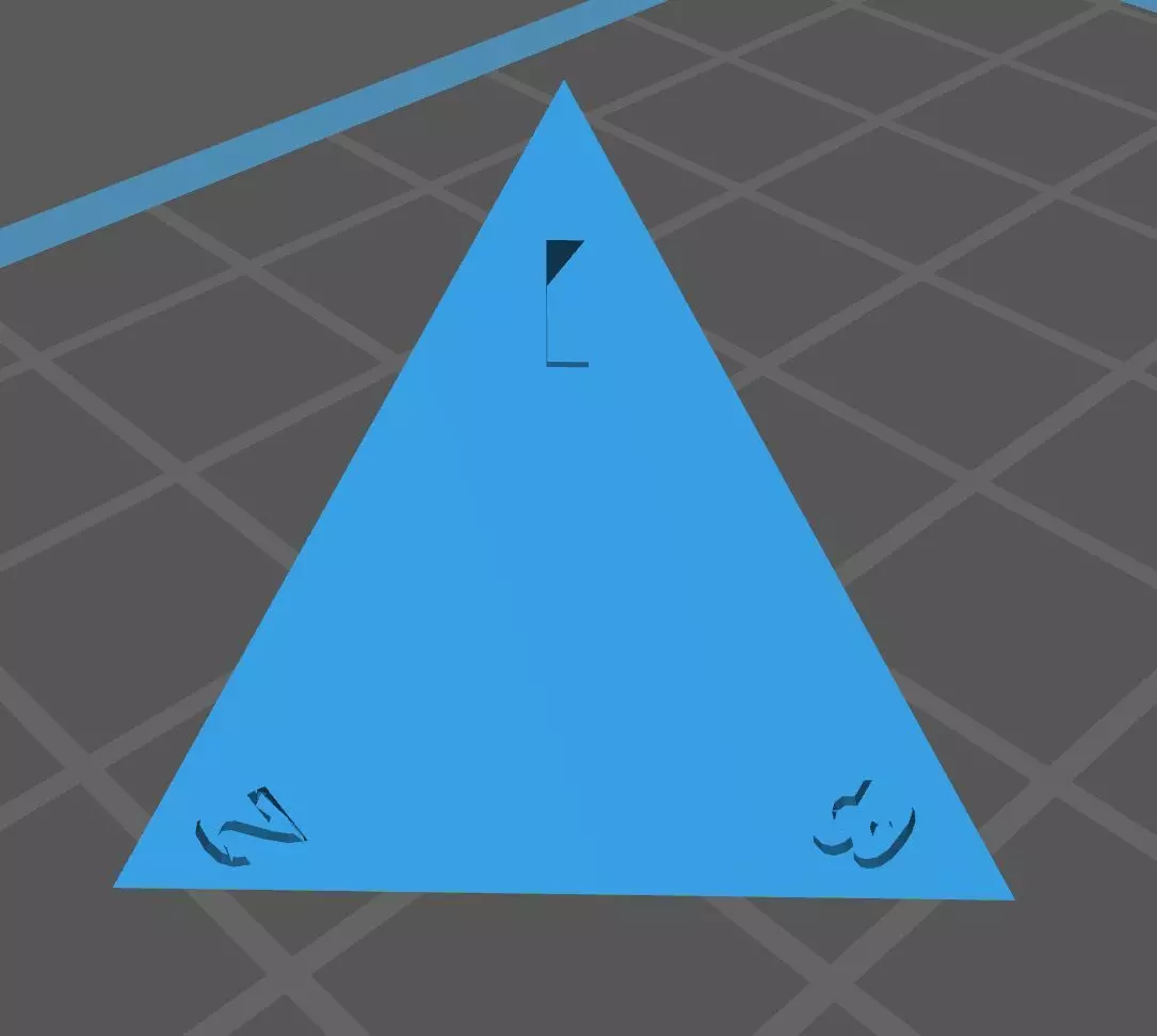 Dice 4 faces Free low-poly 3D model_0