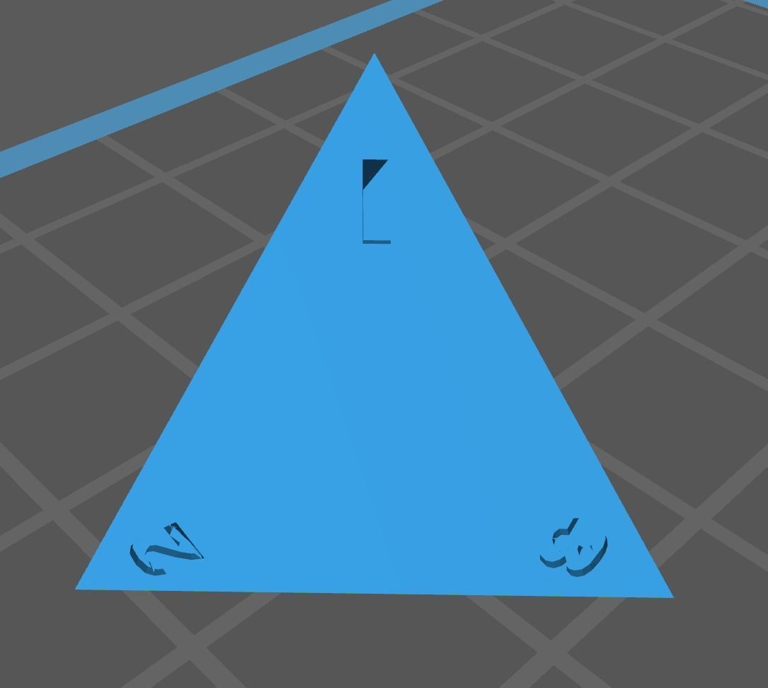 Dice 4 faces Free low-poly 3D model_1