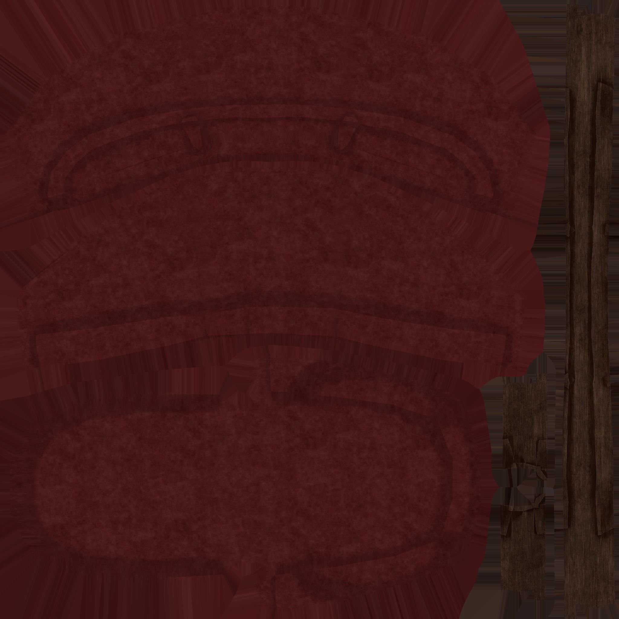 Red Leather Armchair - Furniture Interior Design Low-poly 3D model_14