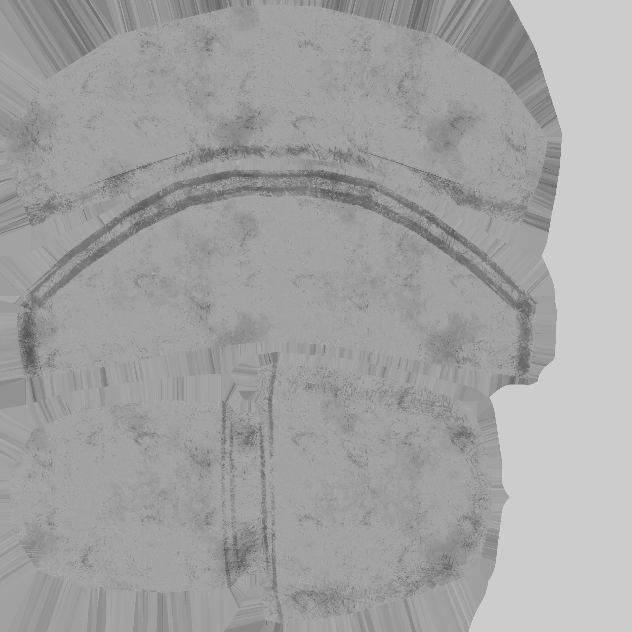 Rust Leather Armchair - Furniture Interior Design Low-poly 3D model_12