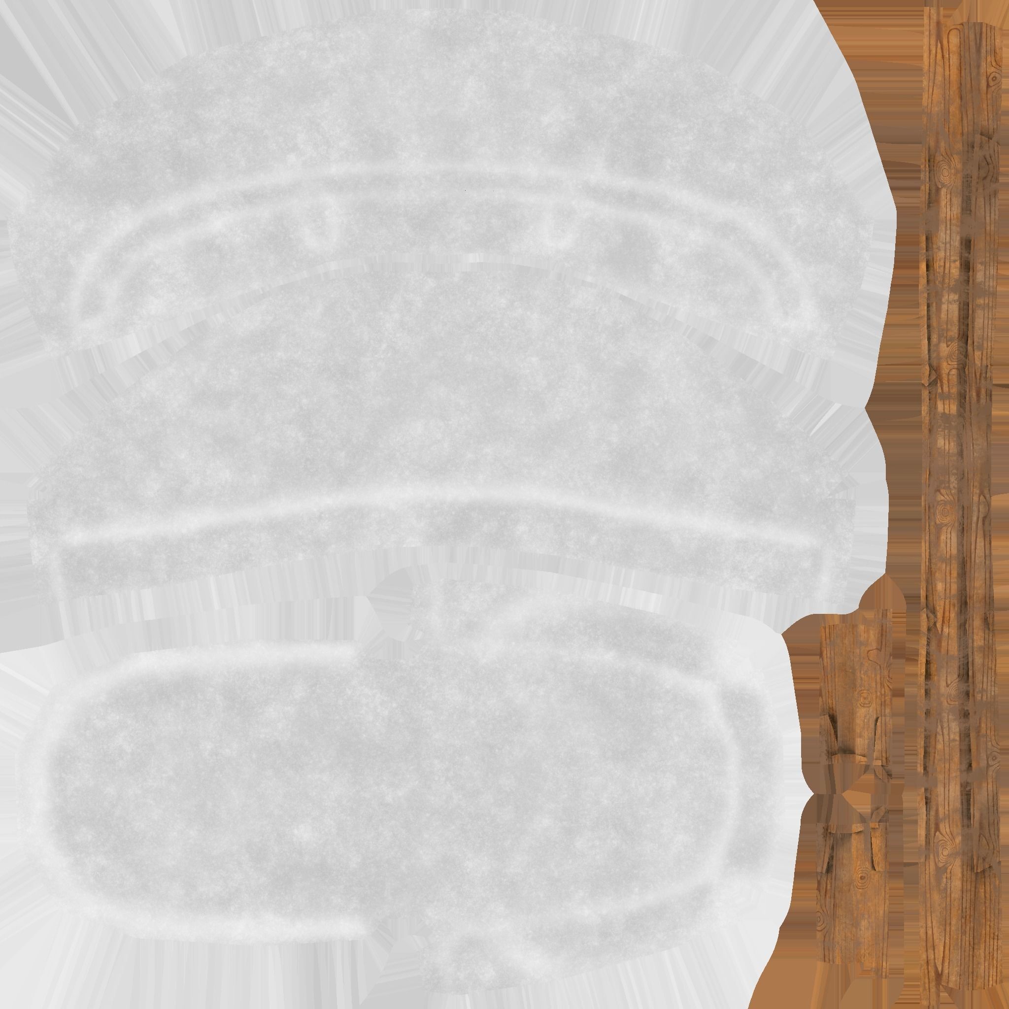 White Wood Armchair - Furniture Interior Design Low-poly 3D model_13