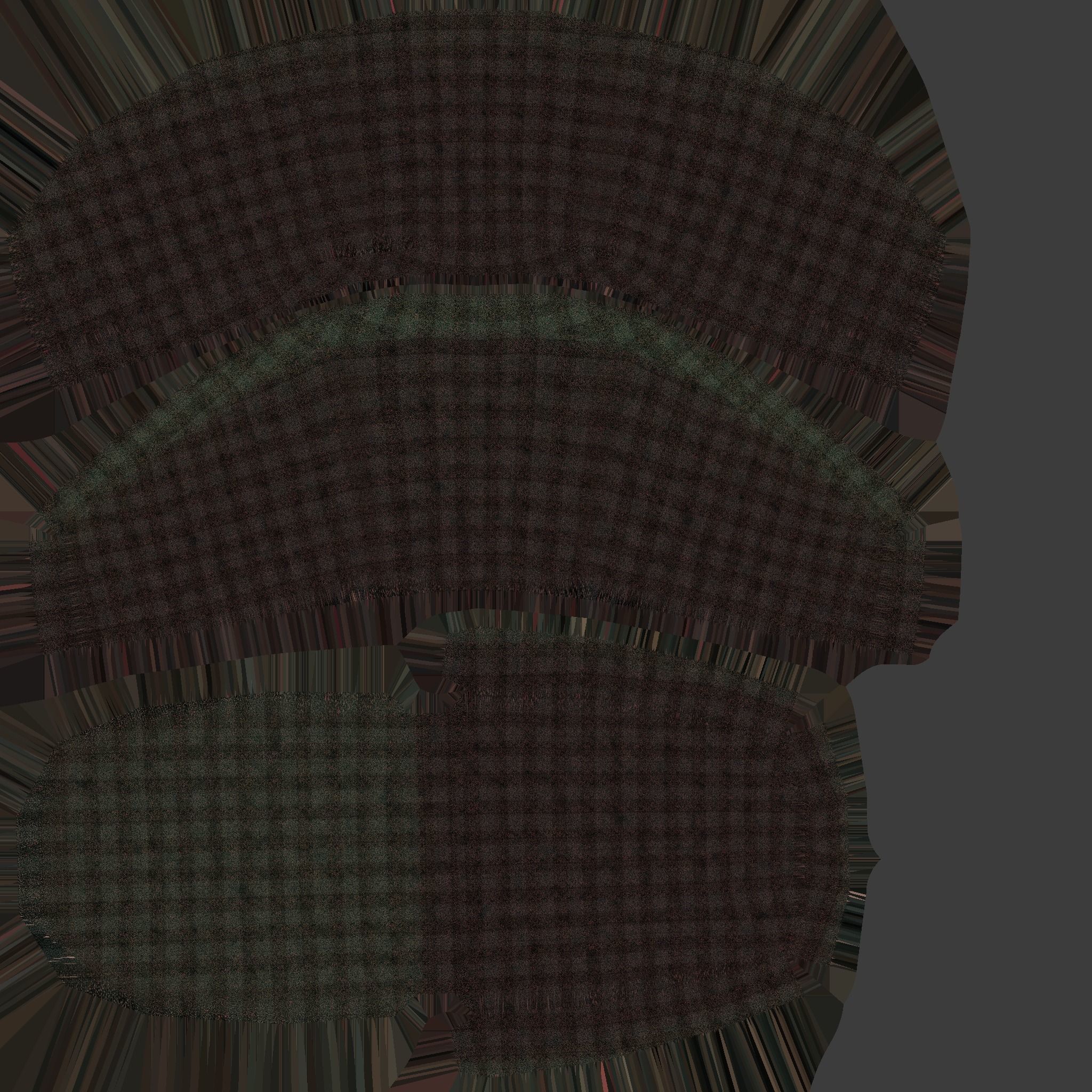 Black Plaid Armchair - Furniture Interior Design Low-poly 3D model_14