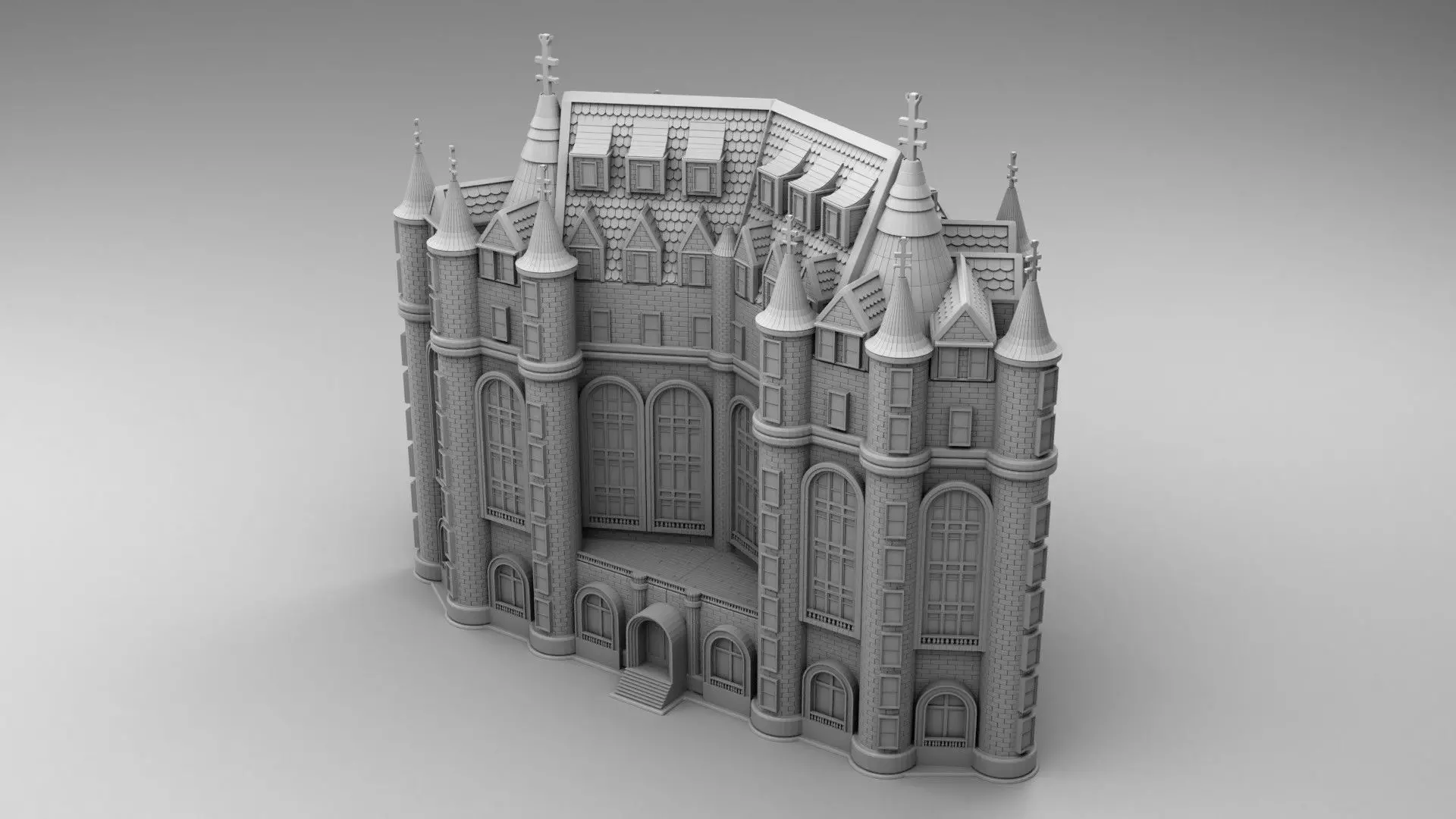 Great castle 3D print model_0