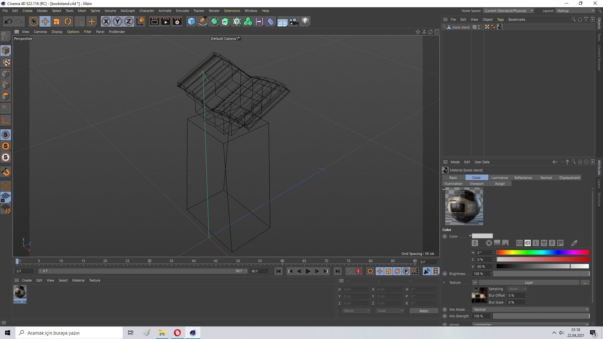 Wizard Book Stand  Free low-poly 3D model_7