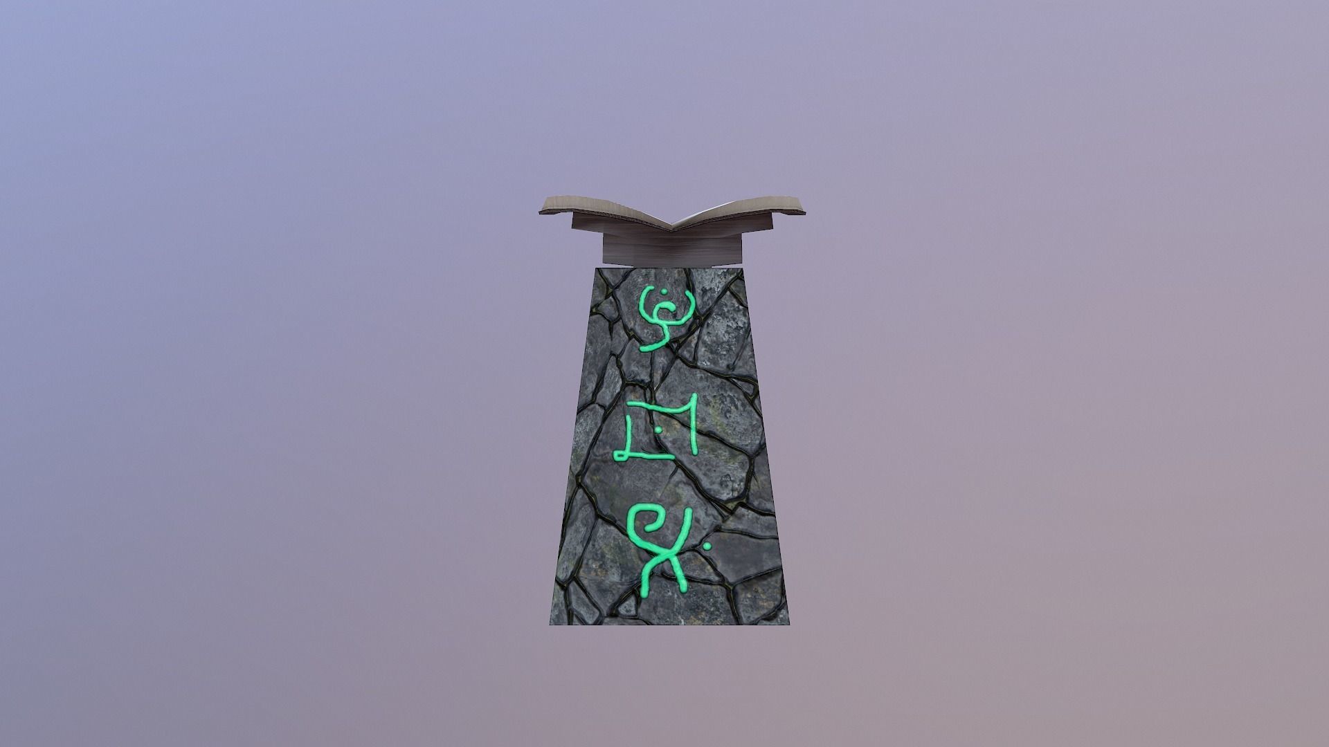 Wizard Book Stand  Free low-poly 3D model_5