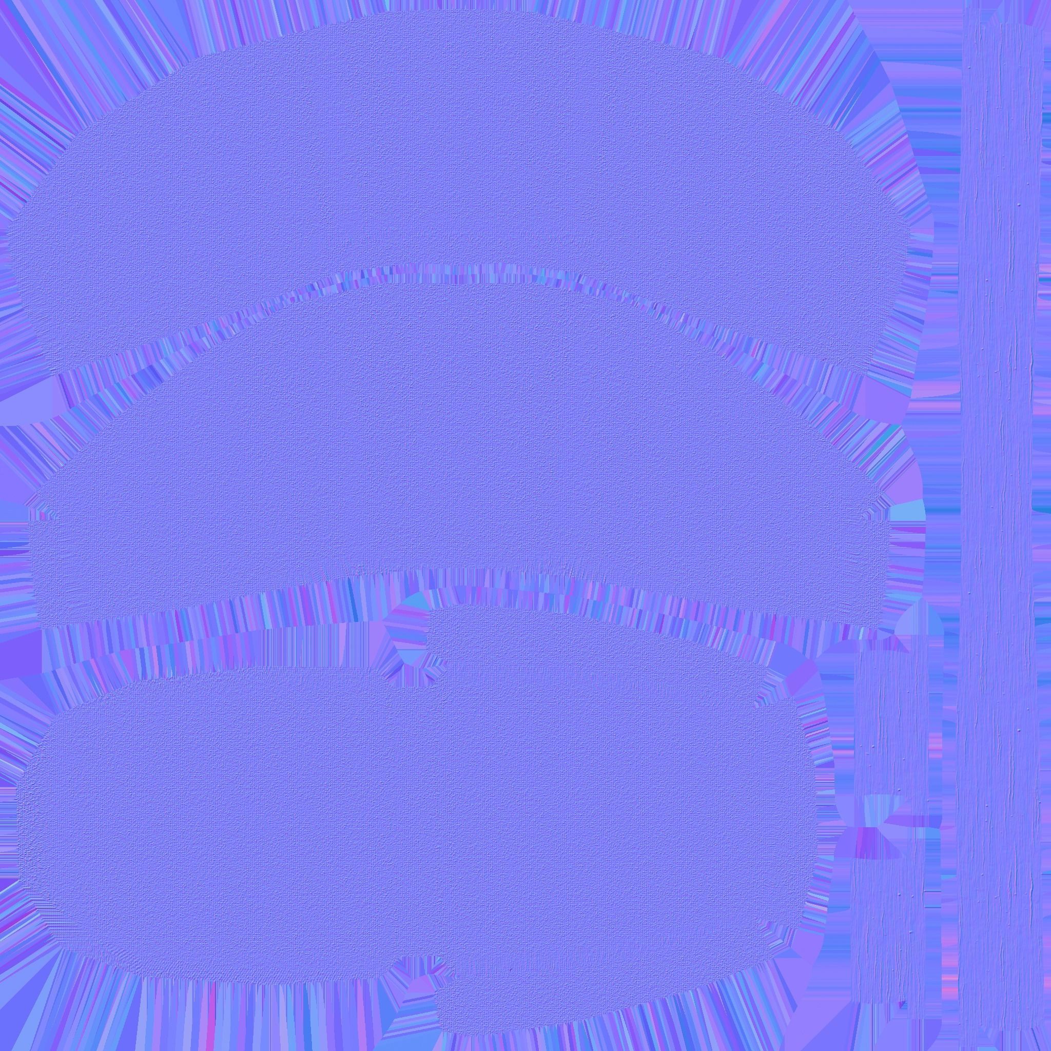 Beige Fabric Armchair - Furniture Interior Design Low-poly 3D model_14