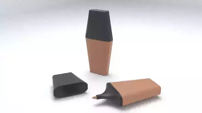 Highlighter lipstick with cap and one