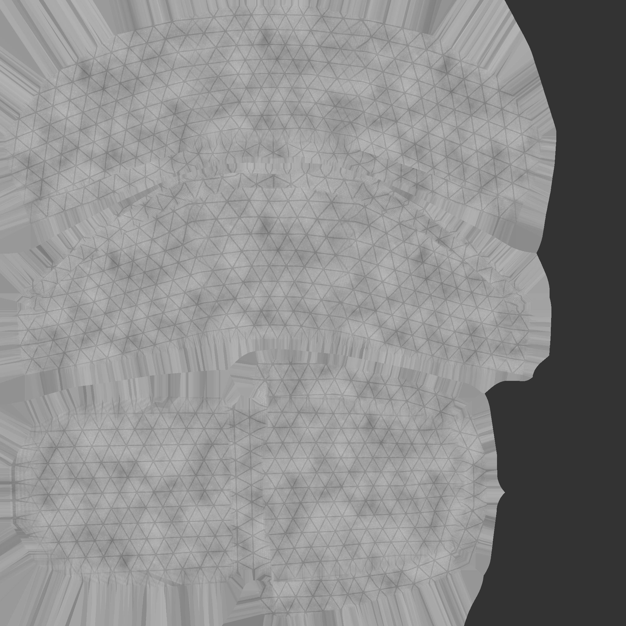 White Aluminum Armchair - Furniture Interior Design Low-poly 3D model_9