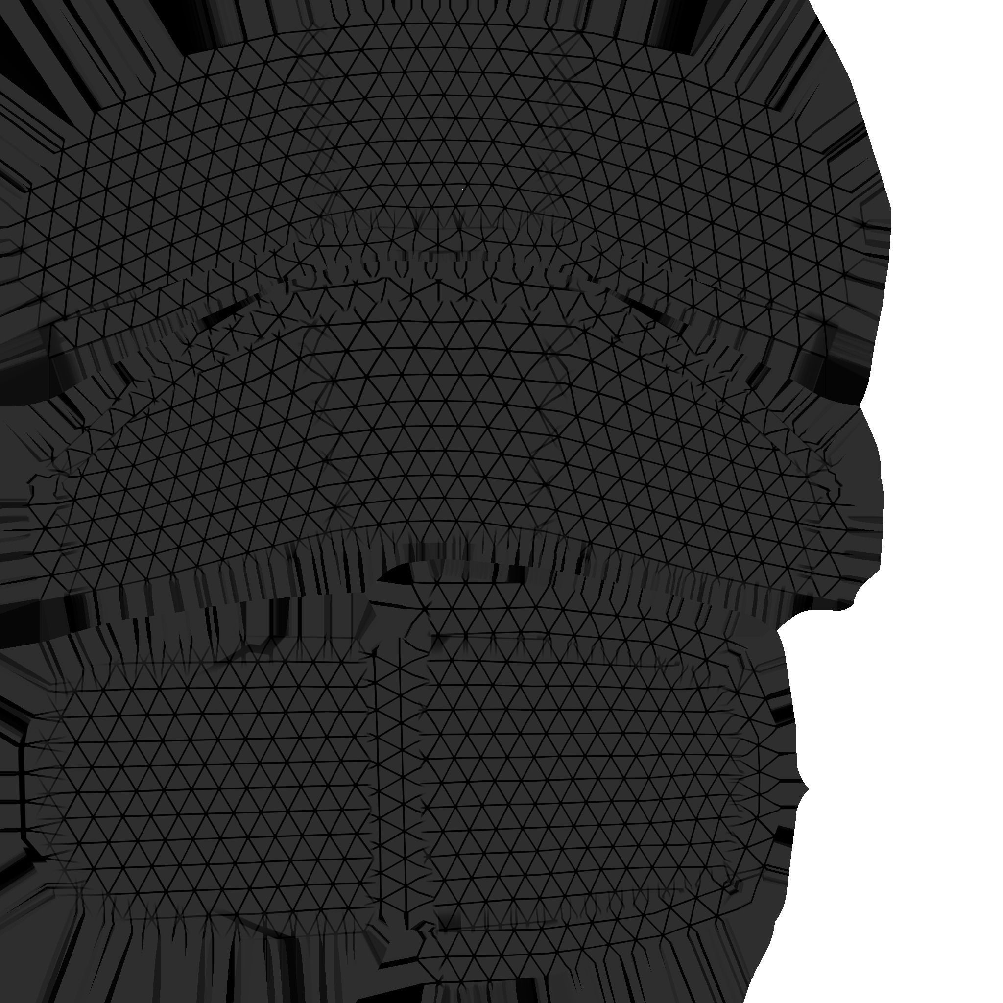 White Aluminum Armchair - Furniture Interior Design Low-poly 3D model_13