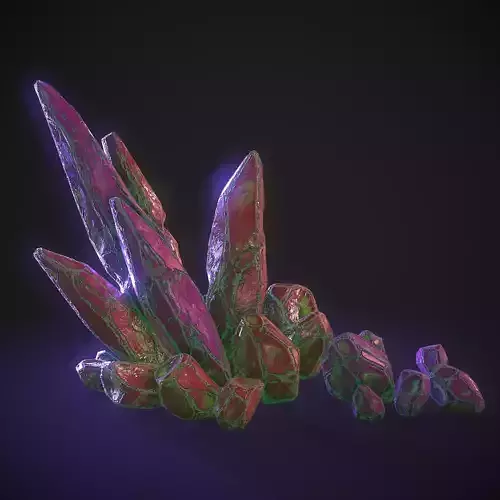 Crystals - 3D model group of