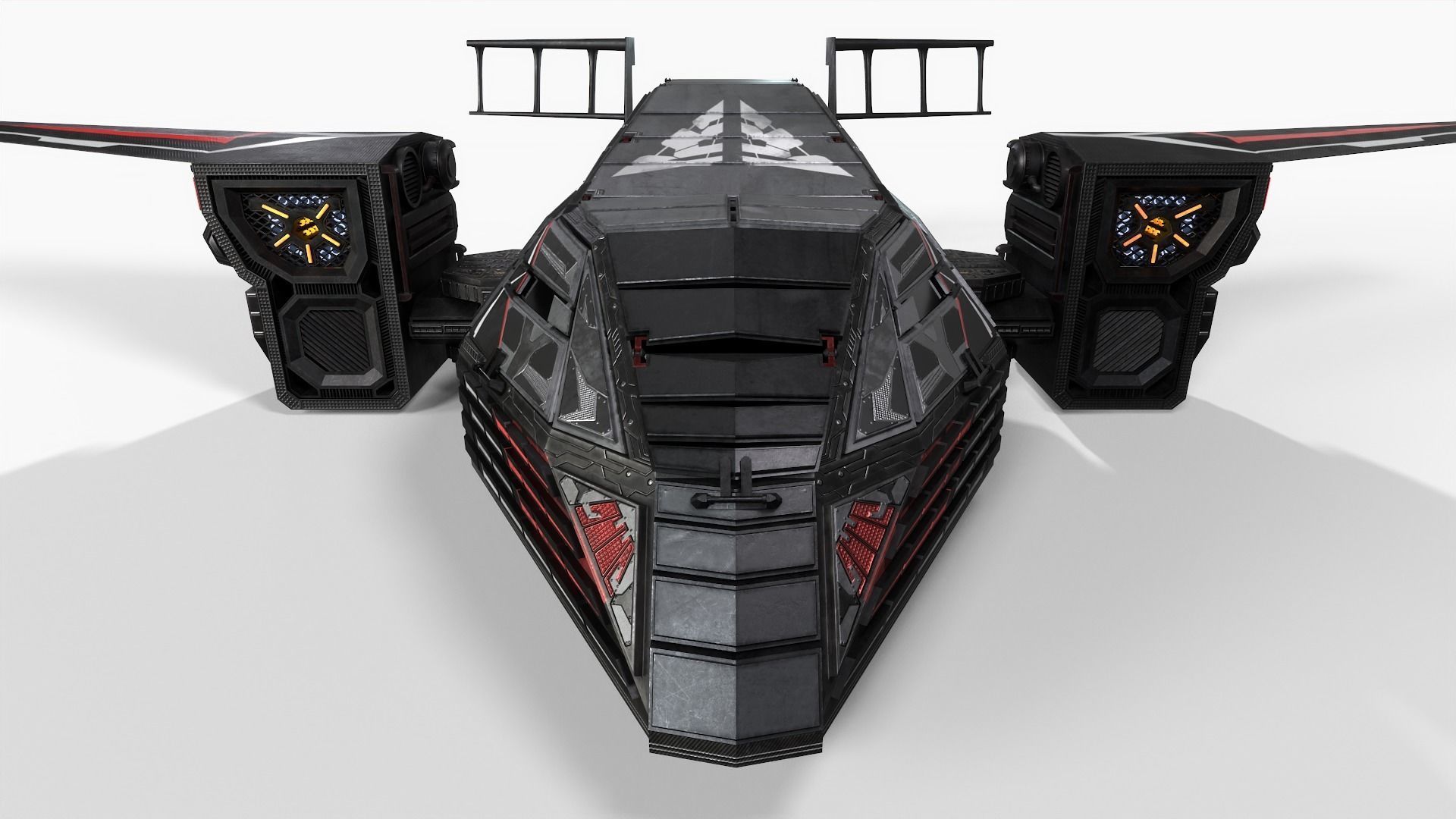 Spaceship Rook Low-poly 3D model_15