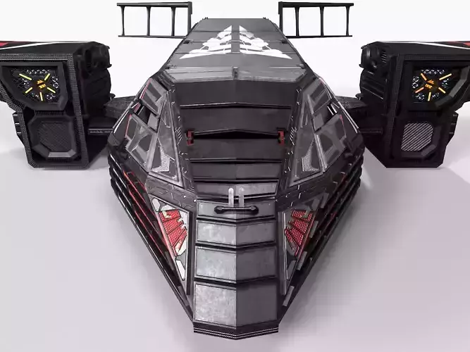 Spaceship Rook Low-poly 3D model