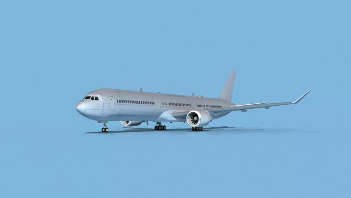 Boeing 767-400 Bare Metal 3D model